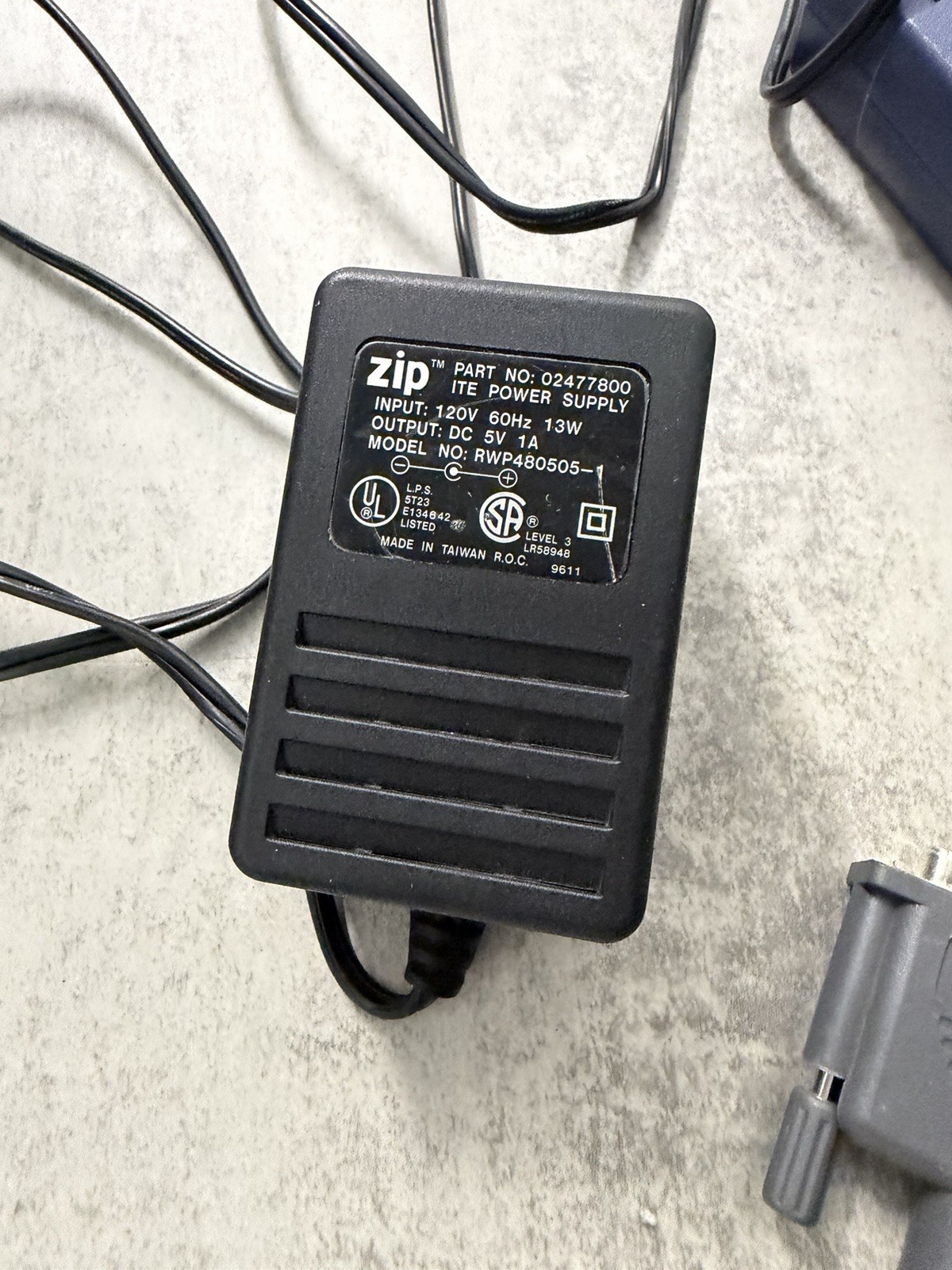 Iomega Zip Drive External Parallel Port with Cable and Power Supply