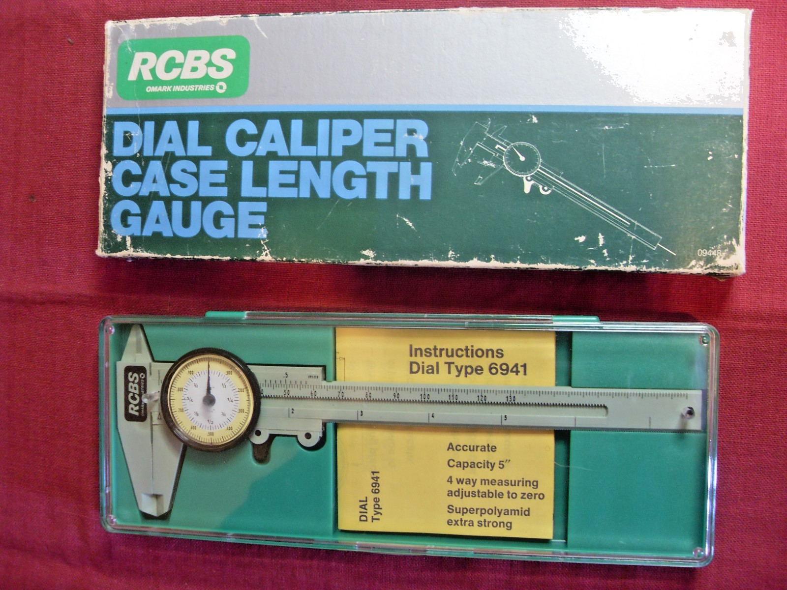 RCBS case length gauge (vernier dial type caliper).