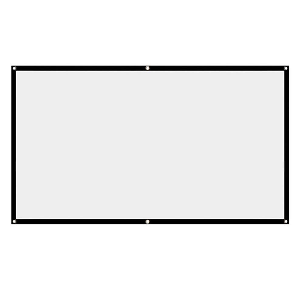 Projector Screen, White Projector Screen, 16:9 No Crease Home Theater Foldabl...