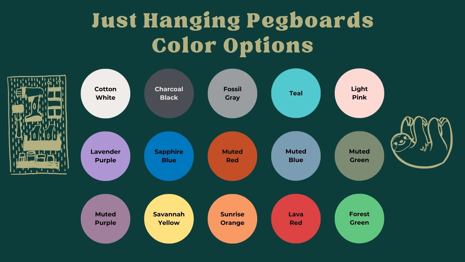 Just Hanging, Four Spot Thread Display, Sewing, IKEA SKADIS Pegboard Accessory