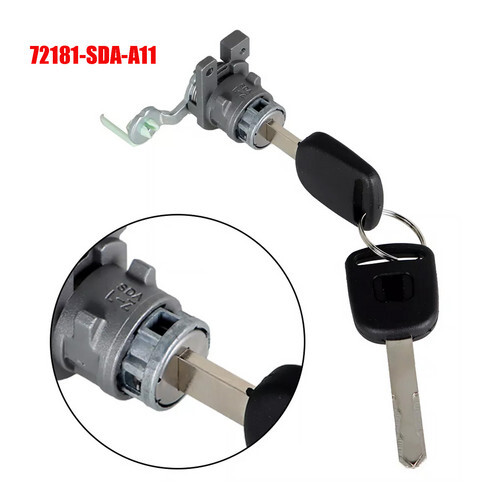 Front Left Driver Door Lock Cylinder Keys Fit For Honda Accord 4 Doors 2003-2007