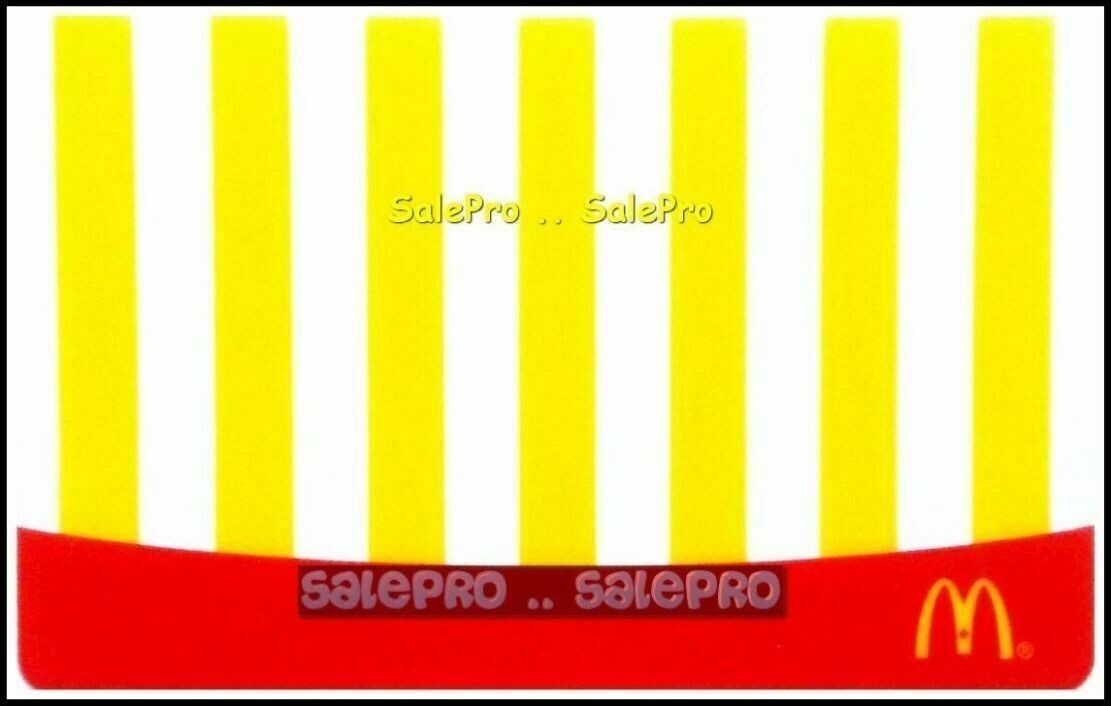 McDONALD CANADA GOLDEN FRENCH FRIES FRENCH ENGLISH RARE COLLECTIBLE GIFT CARD