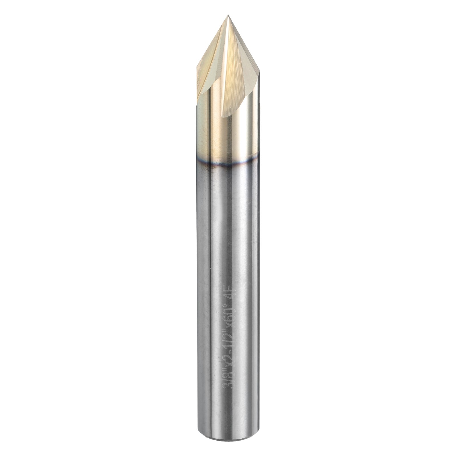 60 Degree V Groove Engraving Router Bit Tip and 4 Flutes 3/8 Inch Shank