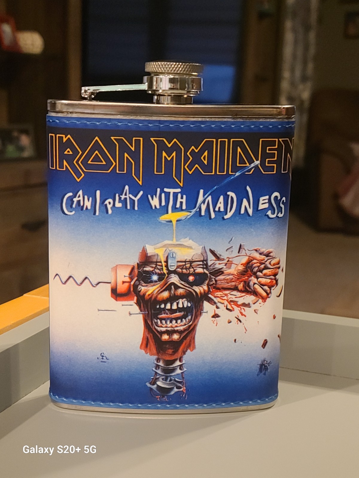 Iron Maiden: Can I Play With Madness 8 oz flask custom made NEW