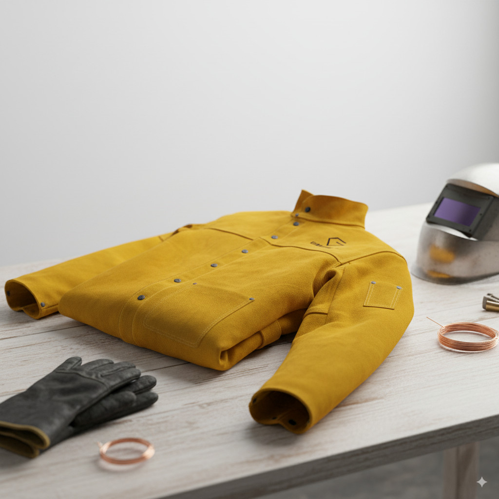Premium Welding Jacket High Quality Cow Split Welding Jacket Small Medium Sizes