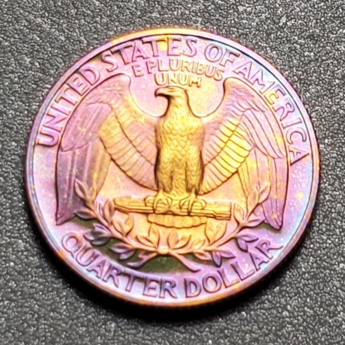 TONED 1987 S WASHINGTON QUARTER PROOF UNC #P995