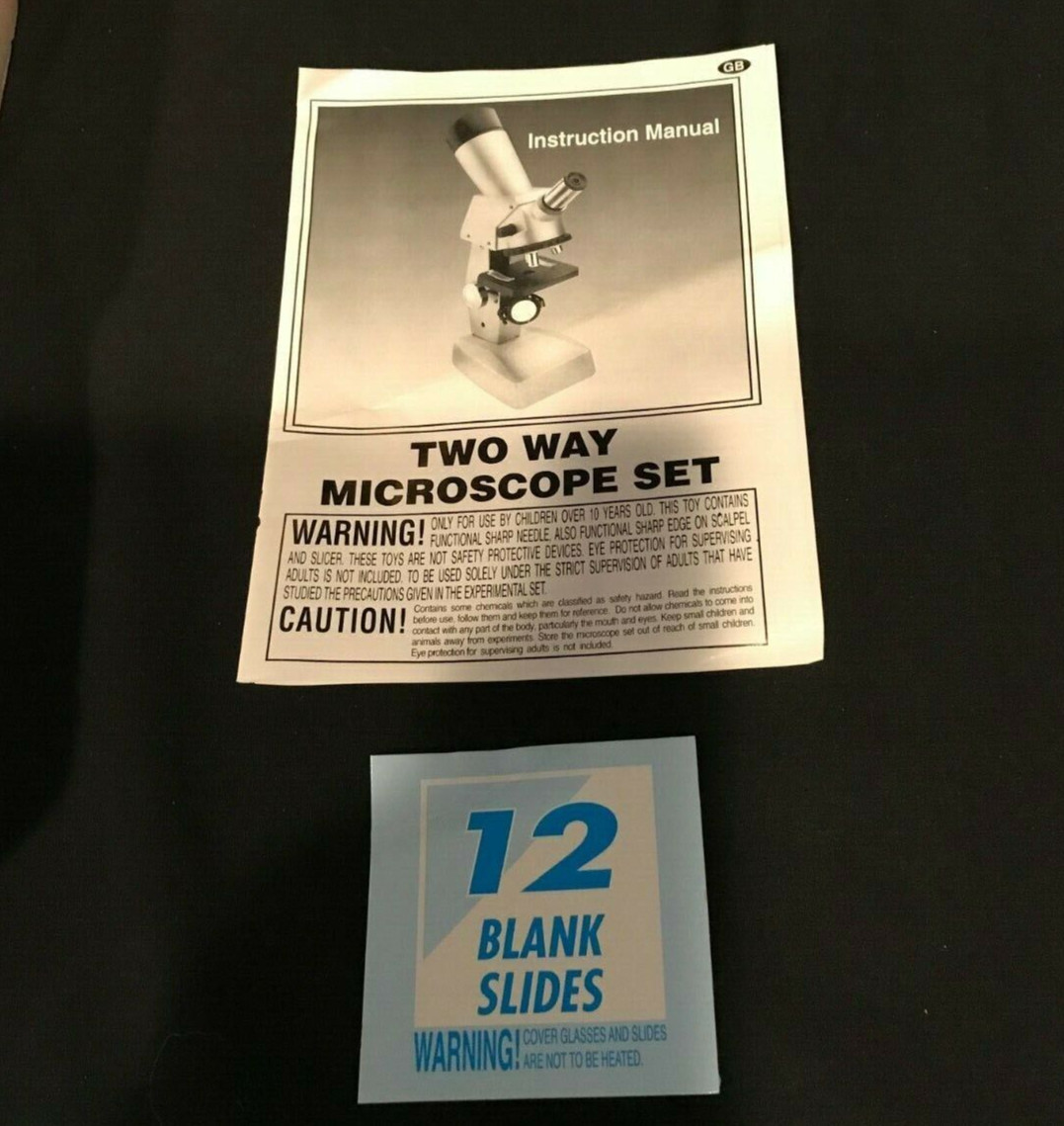 Discovery Planet Two Way Die Cast Microscope Set CD Instructions Homeschooling