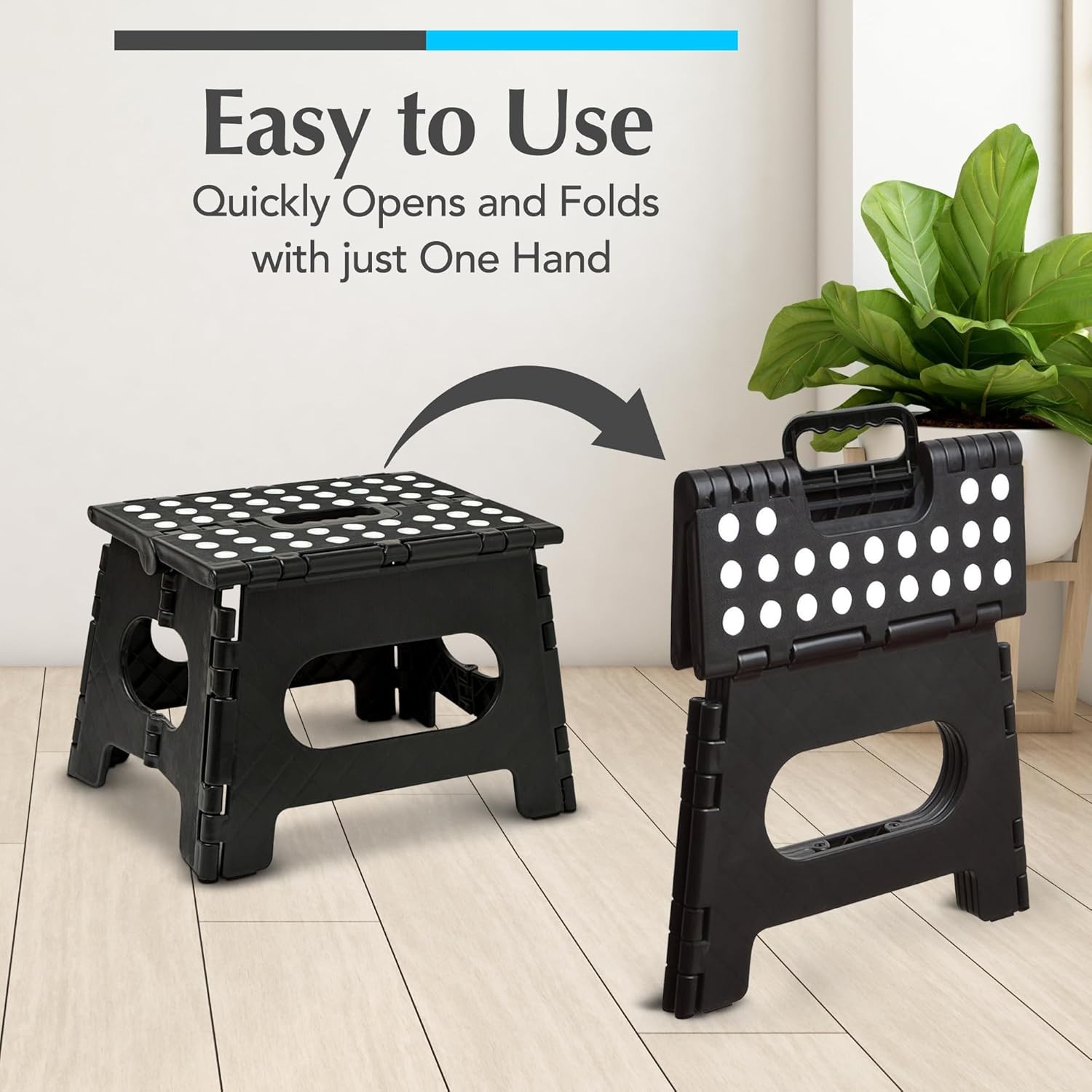 Folding Step Stool Sturdy Enough Collapsible Stool to Support Adults & Safe