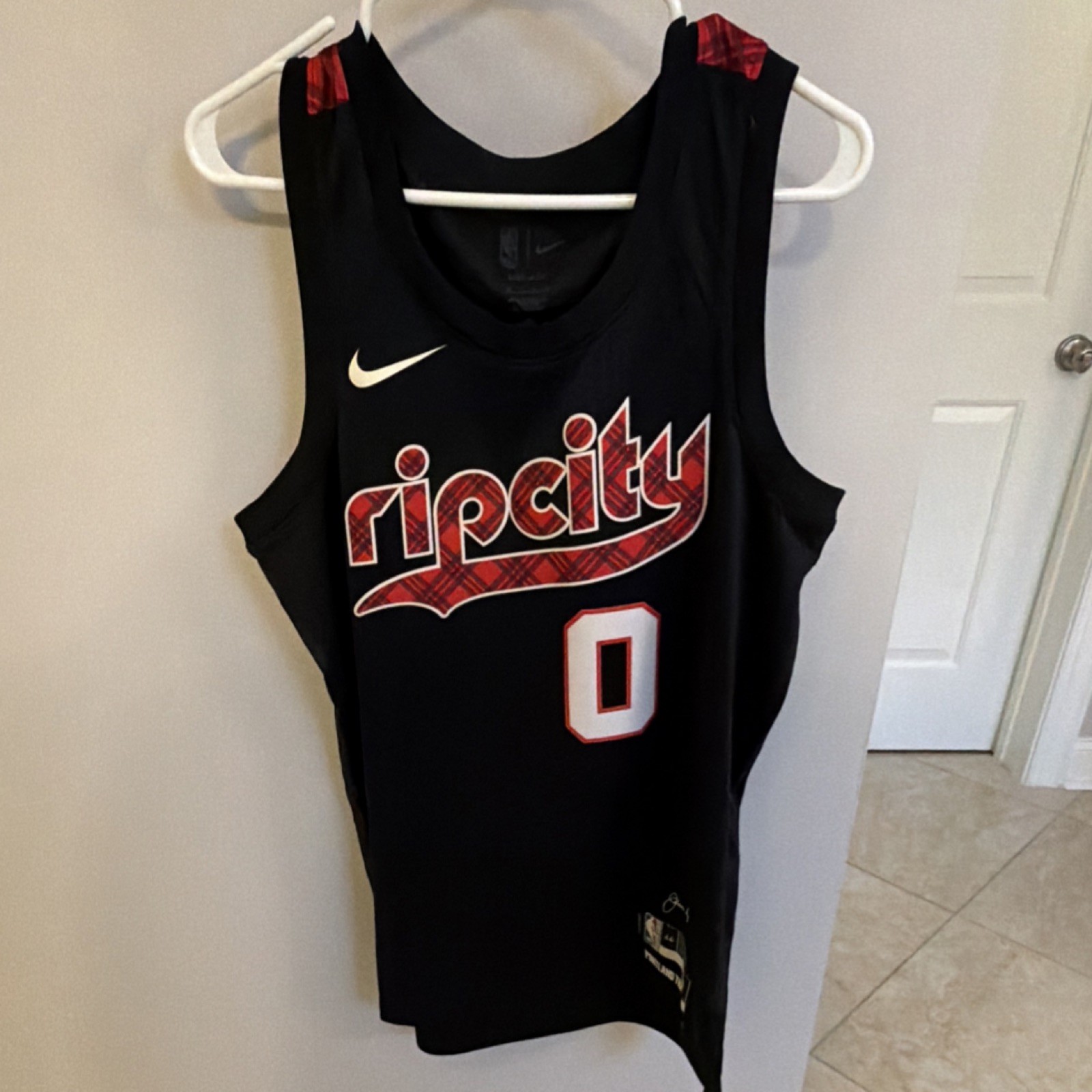 Nike Portland Trail Blazers City Edition Damian Lillard Dri-FIT Jersey Black M