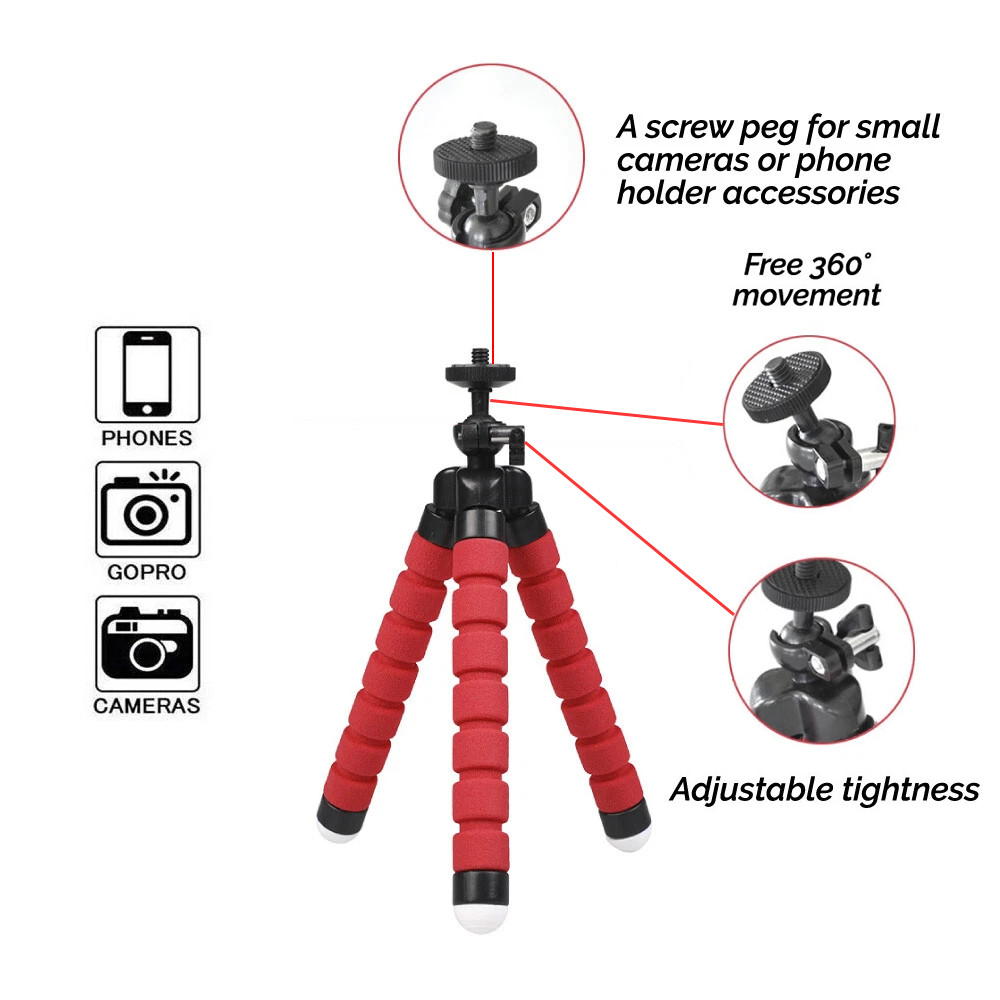 Mini Tripod Stand Octopus Adjustable Holder For iPhone/Samsung Phone Camera