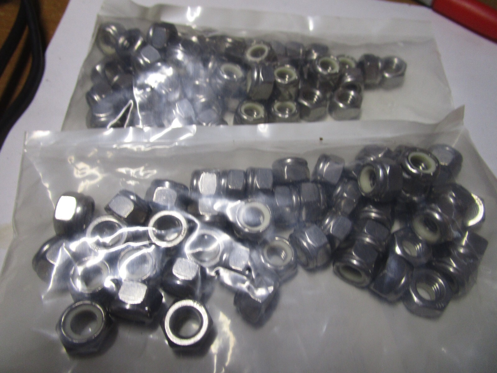 5/16"-18 Grade 18-8 NE Stainless Steel Nylon Insert Lock Nut QTY 100