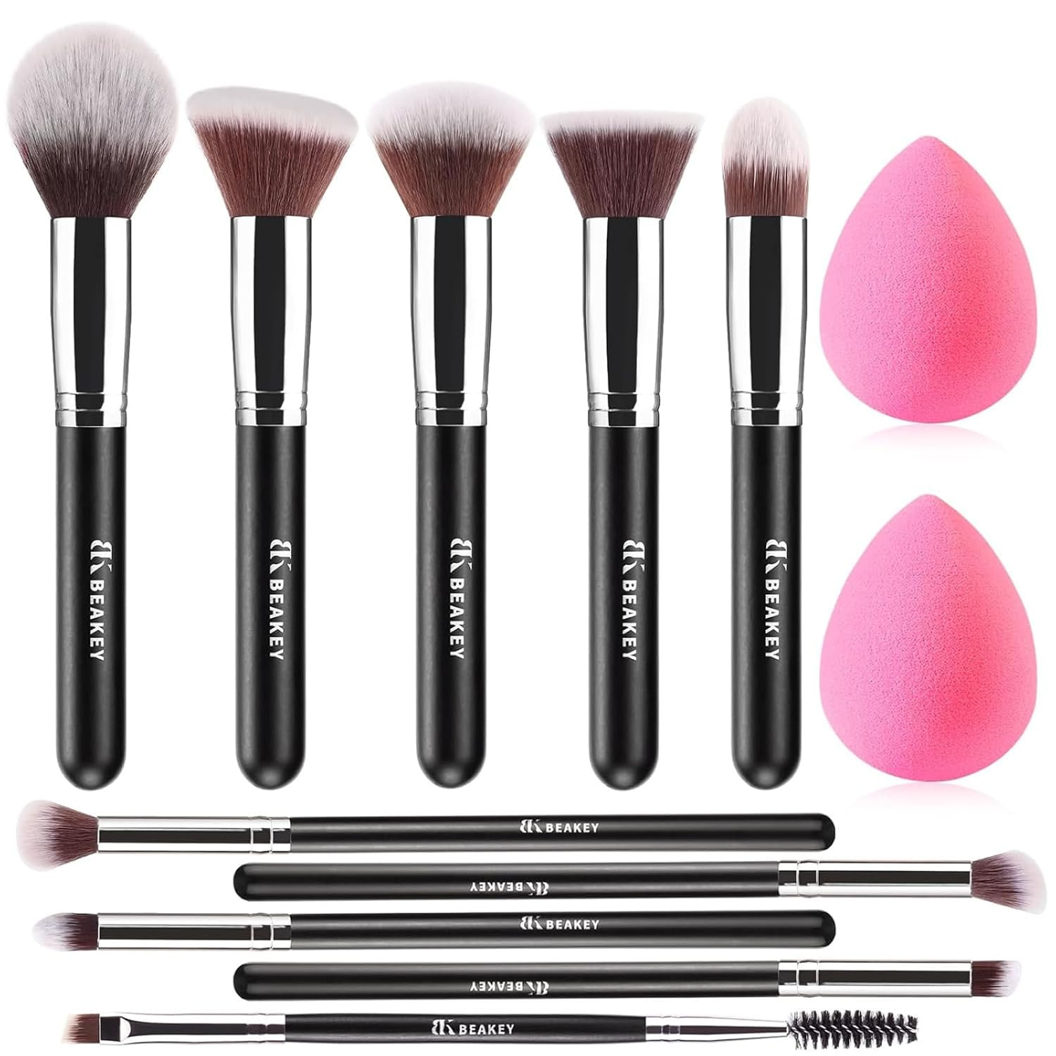 Makeup Brushes Set, Professional Foundation Eyeshadow Concealer Applicator, 2 B