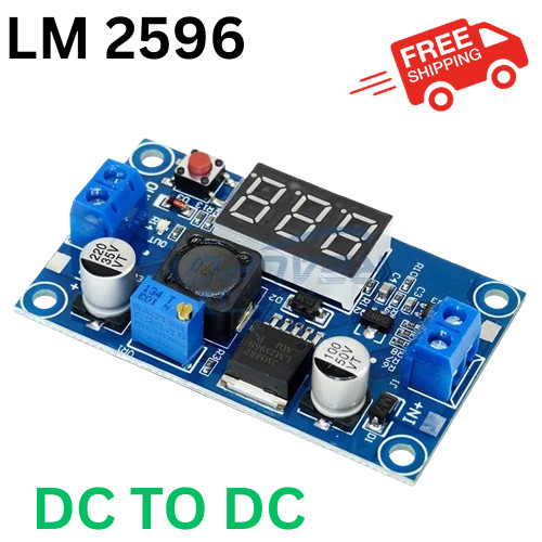 LM2596 DC-DC Buck Converter 4-40V to 1.25-35V 3A Step Down Module Voltmeter