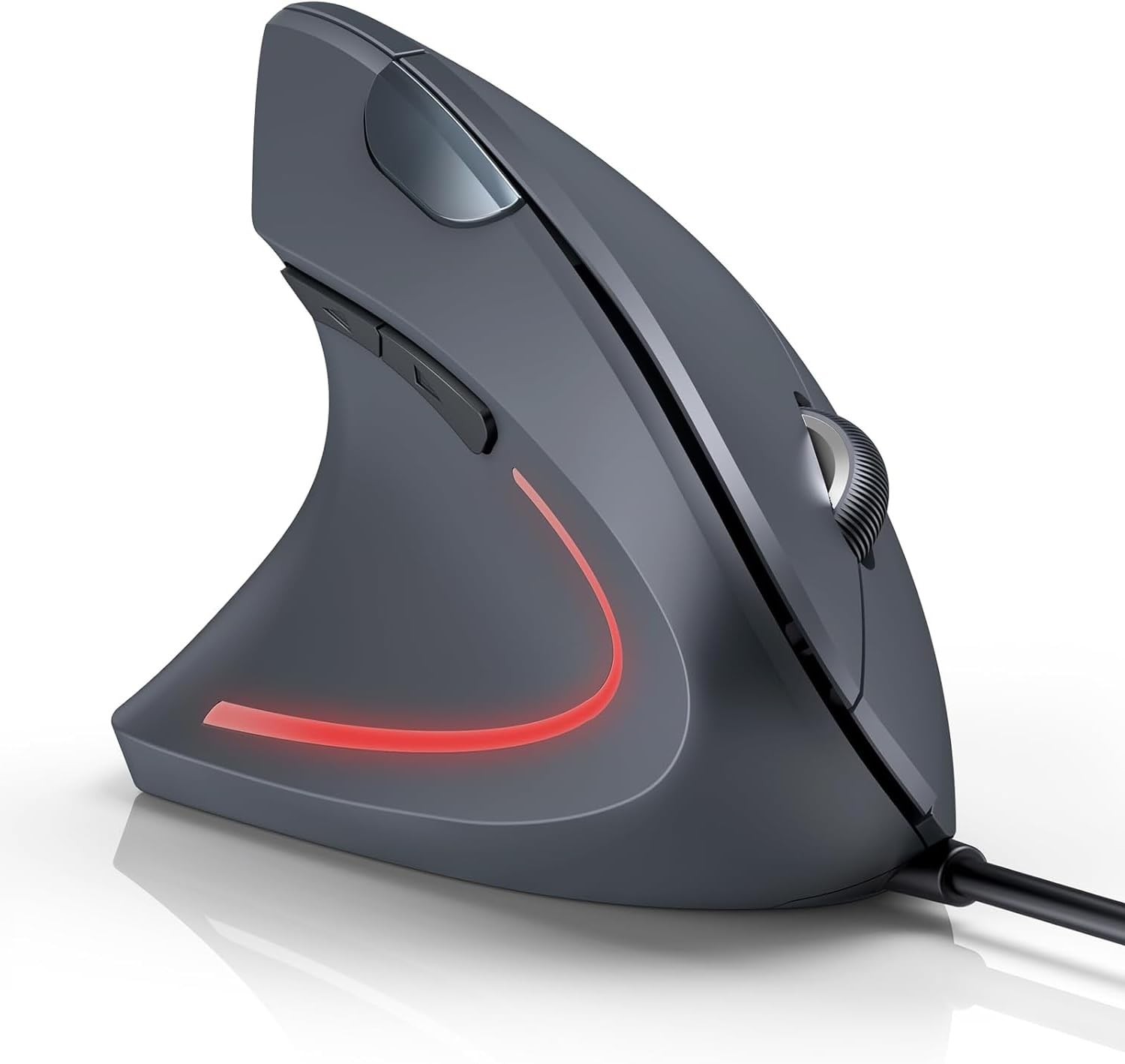 Wired Ergonomic Vertical Mouse 6400 DPI 6 Buttons Silent 4 Adjustable PC Mac