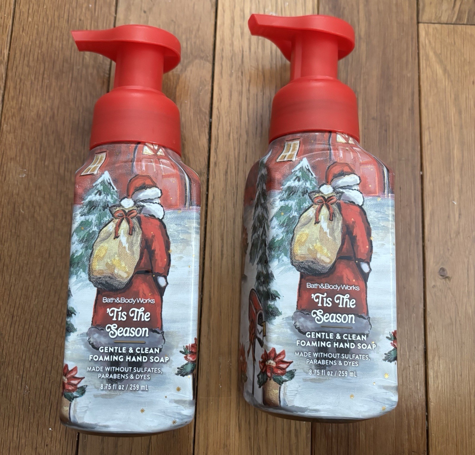 Lot Set 2 Bath & Body Works 'TIS THE SEASON Gentle Foaming Hand Soap Apple Clove