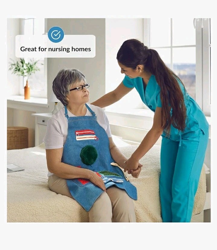New ODOXIA Fidget Dementia Apron Elderly Senior Nursing Home Patient Hospital 25