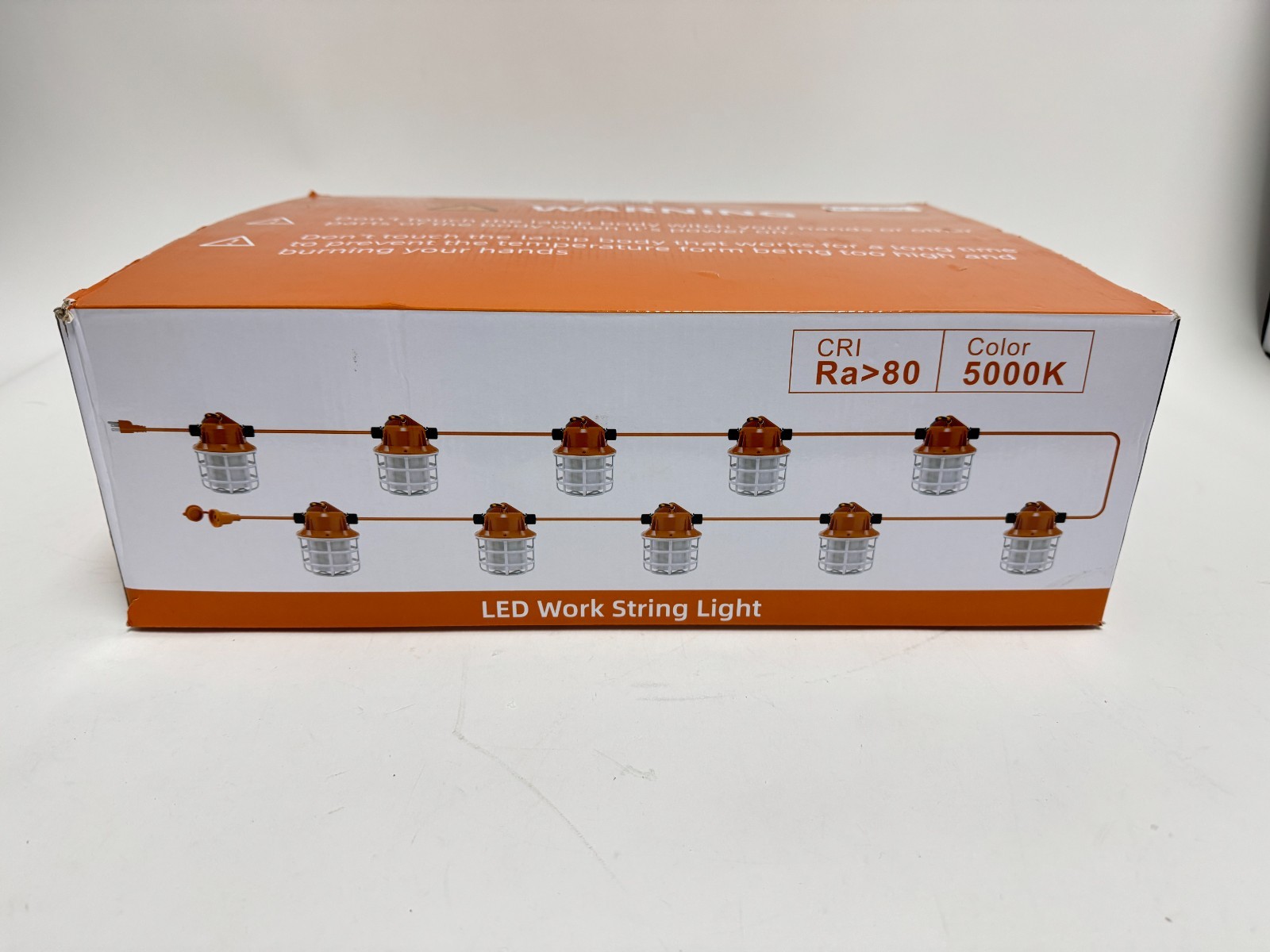 NS 1EG-NS-100FT LED Construction String Work Lights 150W 1500LM 110-277V 5000K