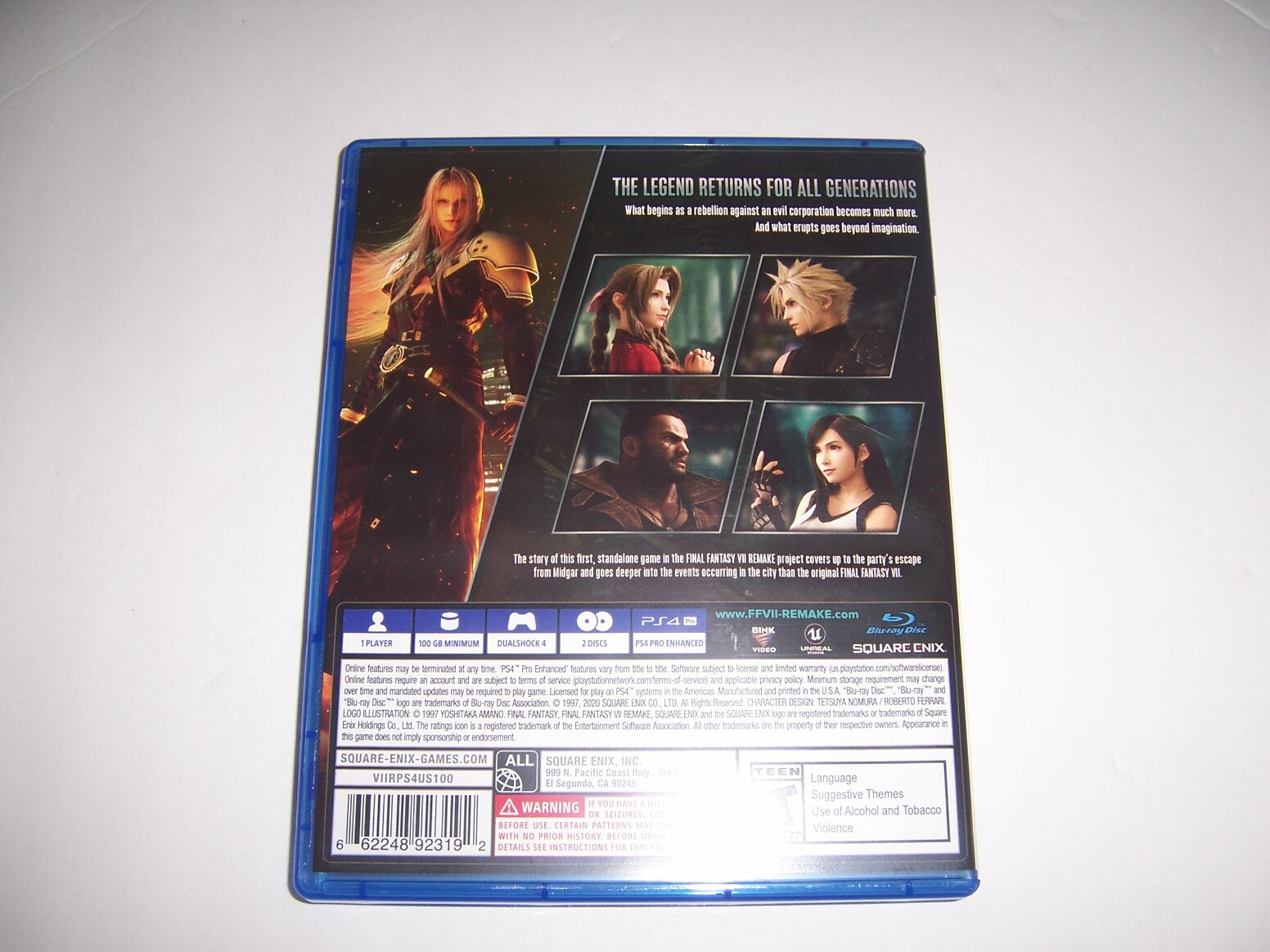 Replacement Box Case Final Fantasy IV Remake PlayStation 4 PS4 ORIGINAL NO DISC