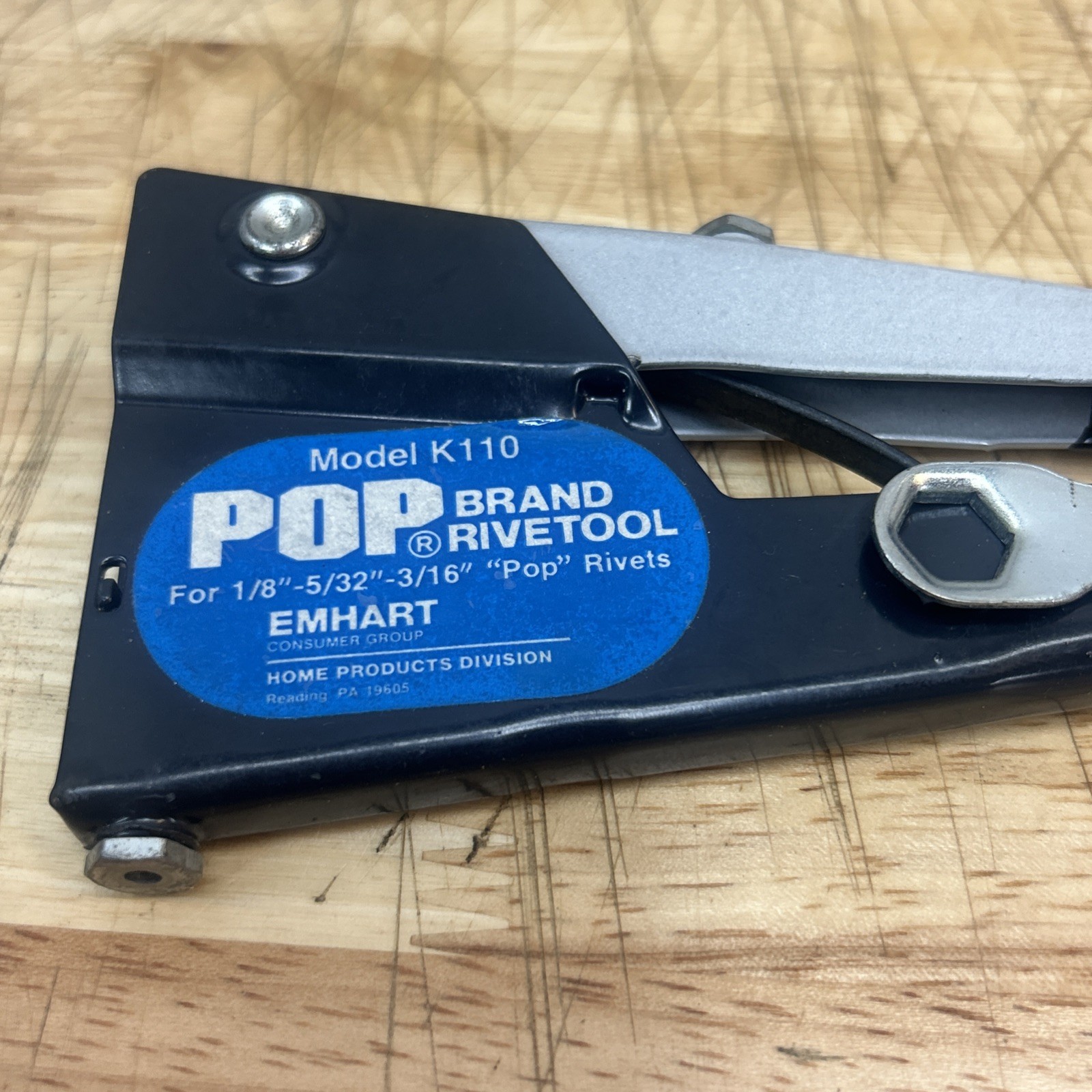 Pop Brand Rivetool Kit Model K110. 1985, In Original Snapping Pouch, W/ Key.