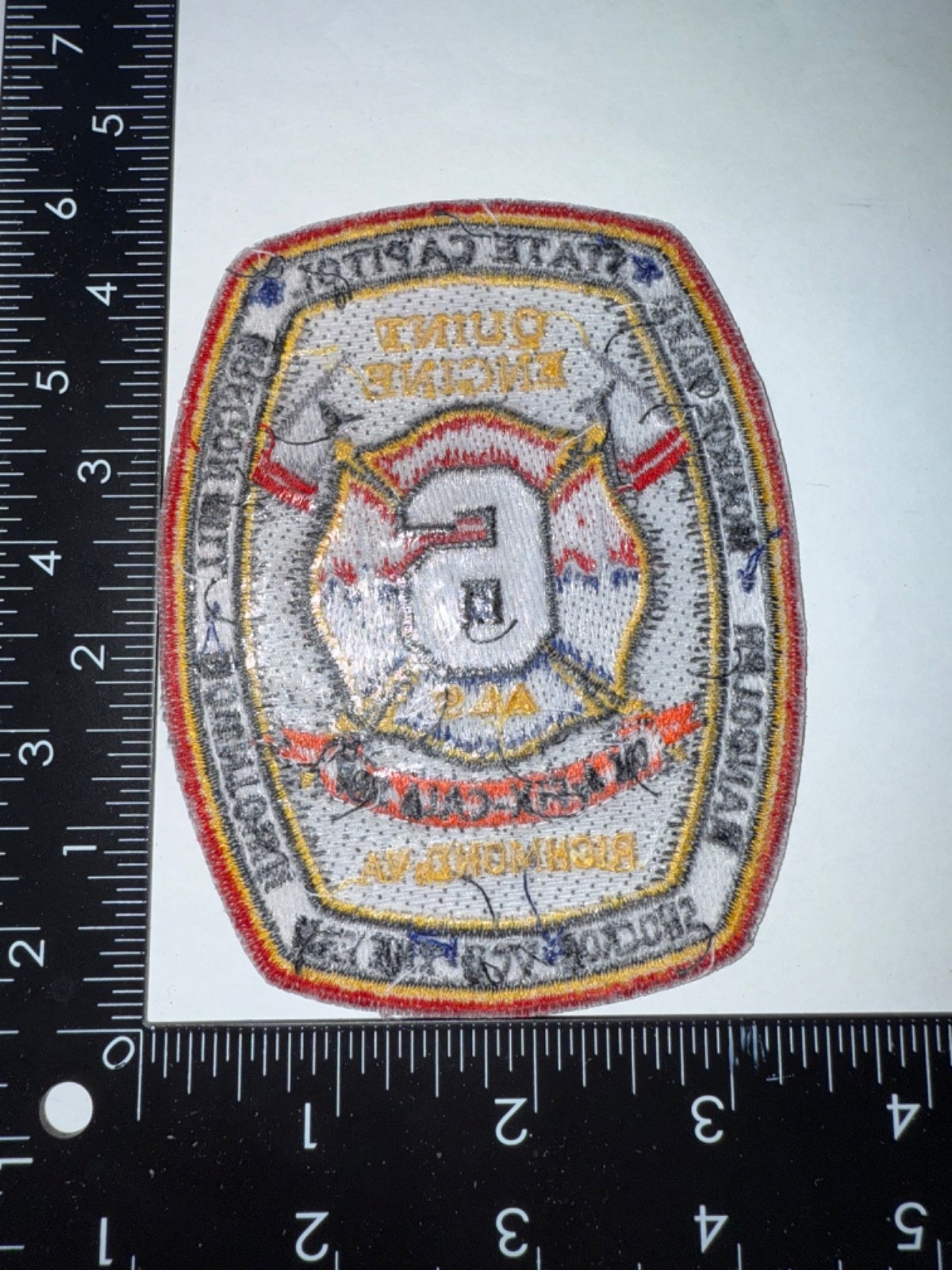Richmond Virginia EMS ALS Emergency Quint Engine State Capitol Obsolete Patch