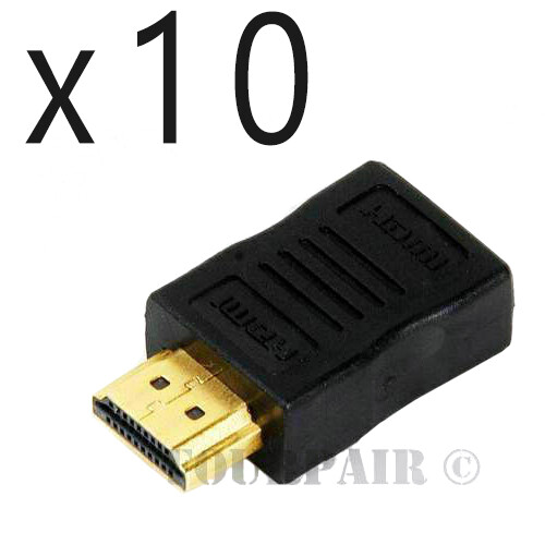 10 Pack Lot - HDMI Male to Female M/F Adapter Extender Connector Port Saver 4K