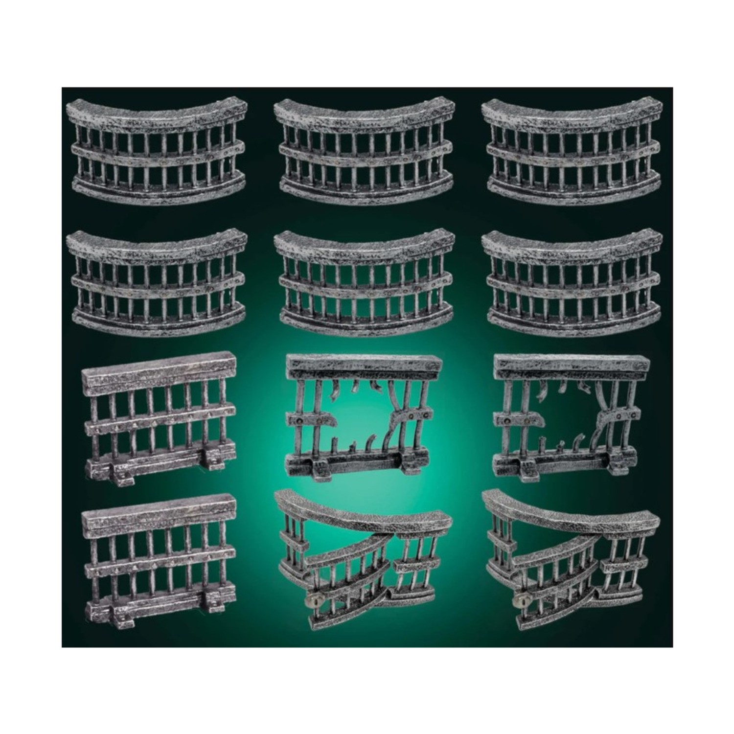 Dwarven Forge Dwarvenite Plaguestone Curved Cages Pack (Painted) Pack NM