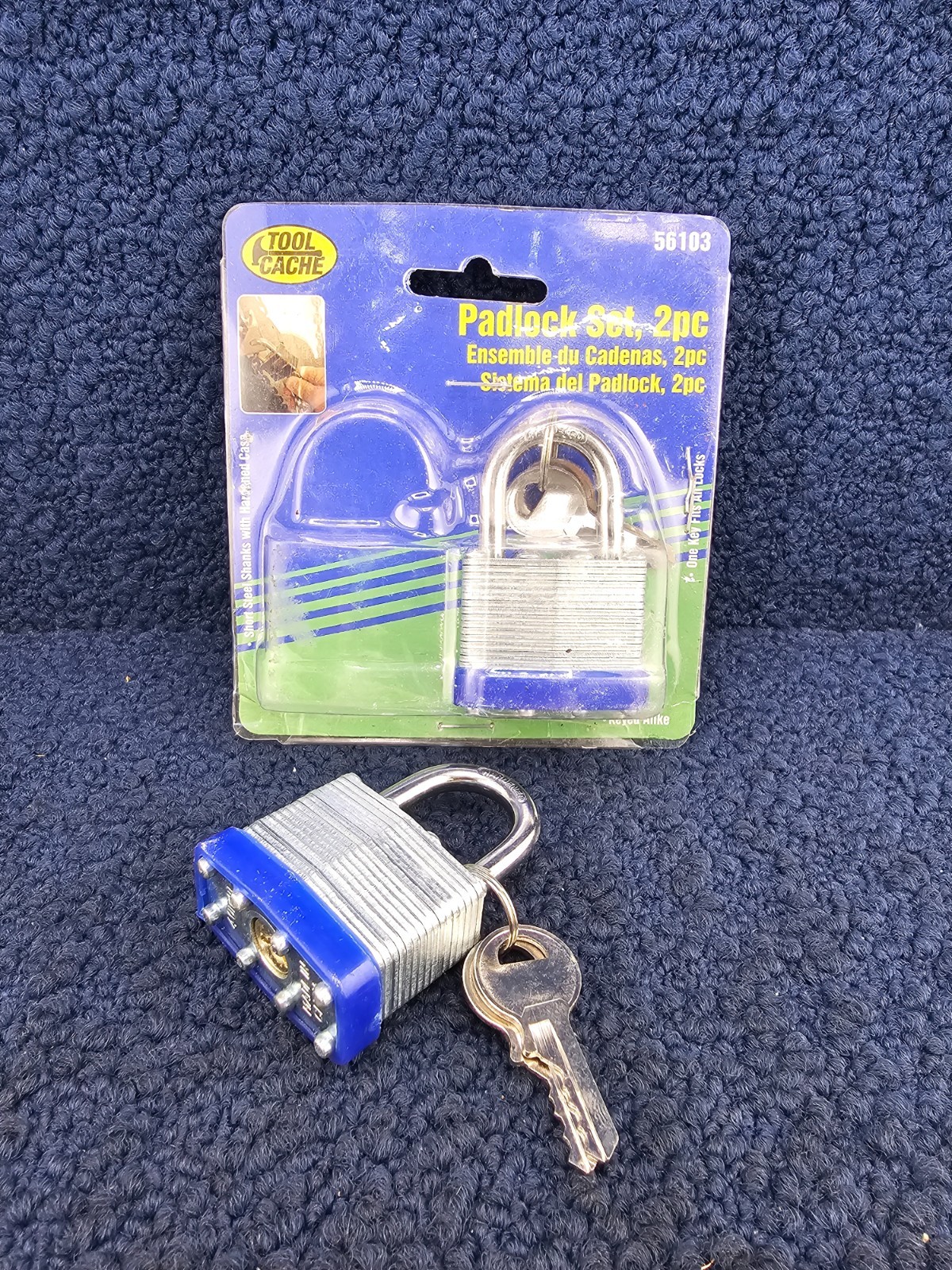 (2 PCS) TOOL CACHE 56103: Padlock 40mm With 2 Keys
