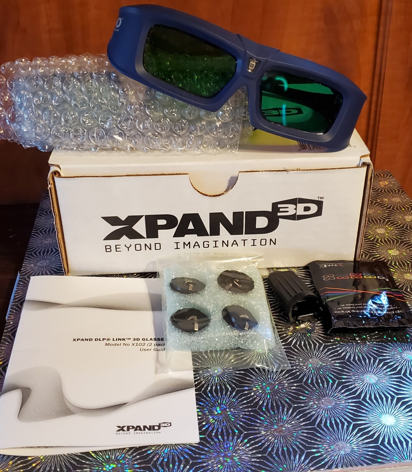 NEW 2 Pack Blue Xpand X102 DLP Link Active Shutter 3D Glasses (accessories)