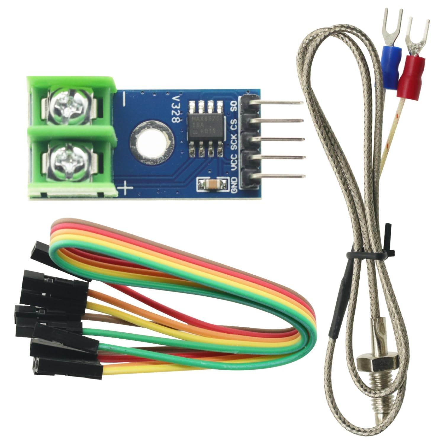 MAX6675 Module + K Type Thermocouple Thermocouple Sensor Temperature Degrees...