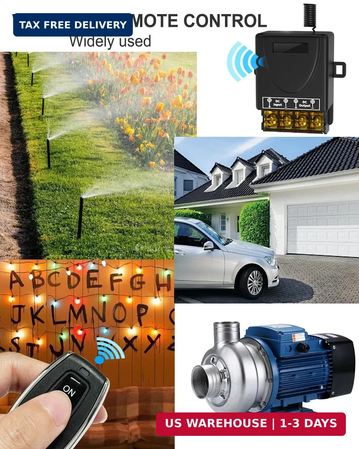 30A 12V Wireless Remote Control Switch Kit - Heavy Duty Relay with 2 Remotes, 32