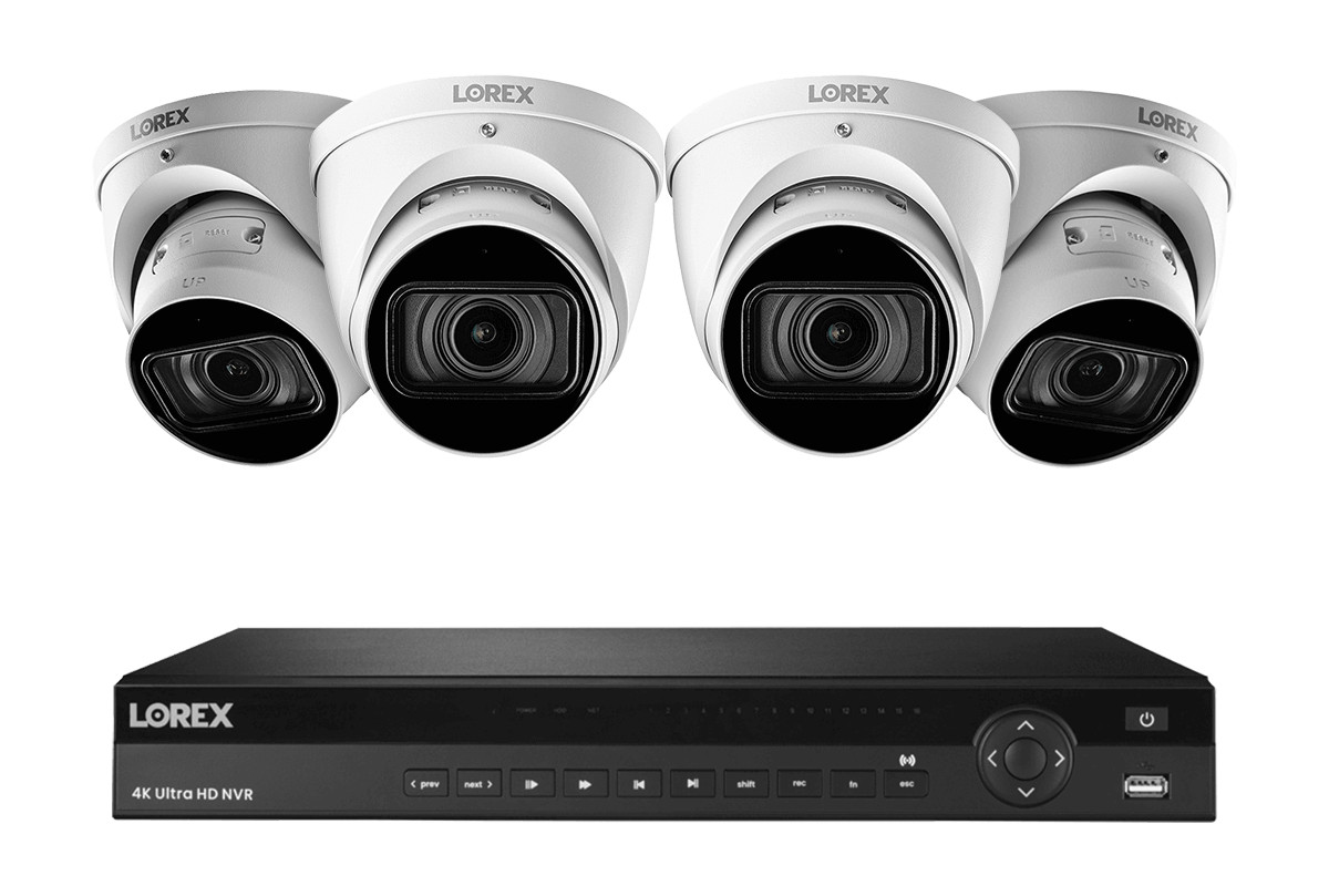 Lorex NC4K3MV-164WD 4K Nocturnal IP NVR System,16Ch 3TB NVR, 4K 4xDome Cam