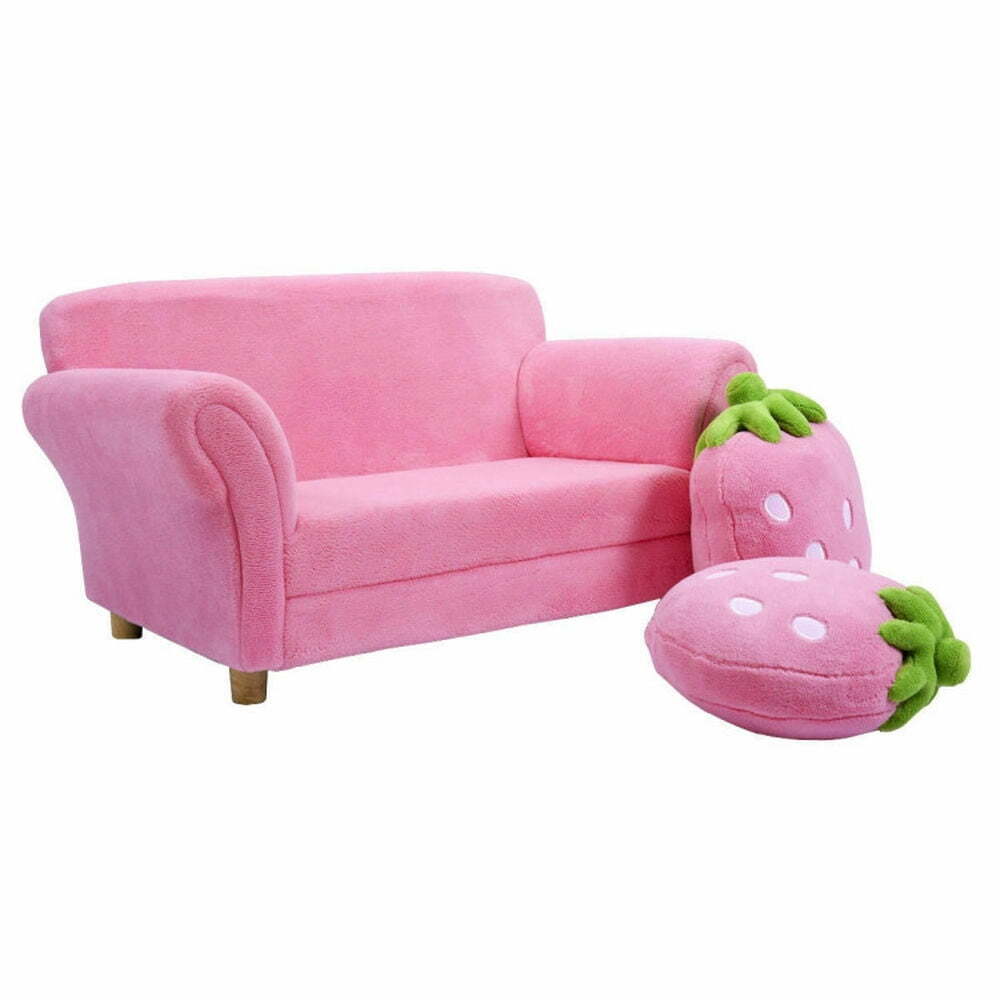BL/PI Kids Strawberry Armrest Chair Sofa-Pink, Kids Chairs for Kids