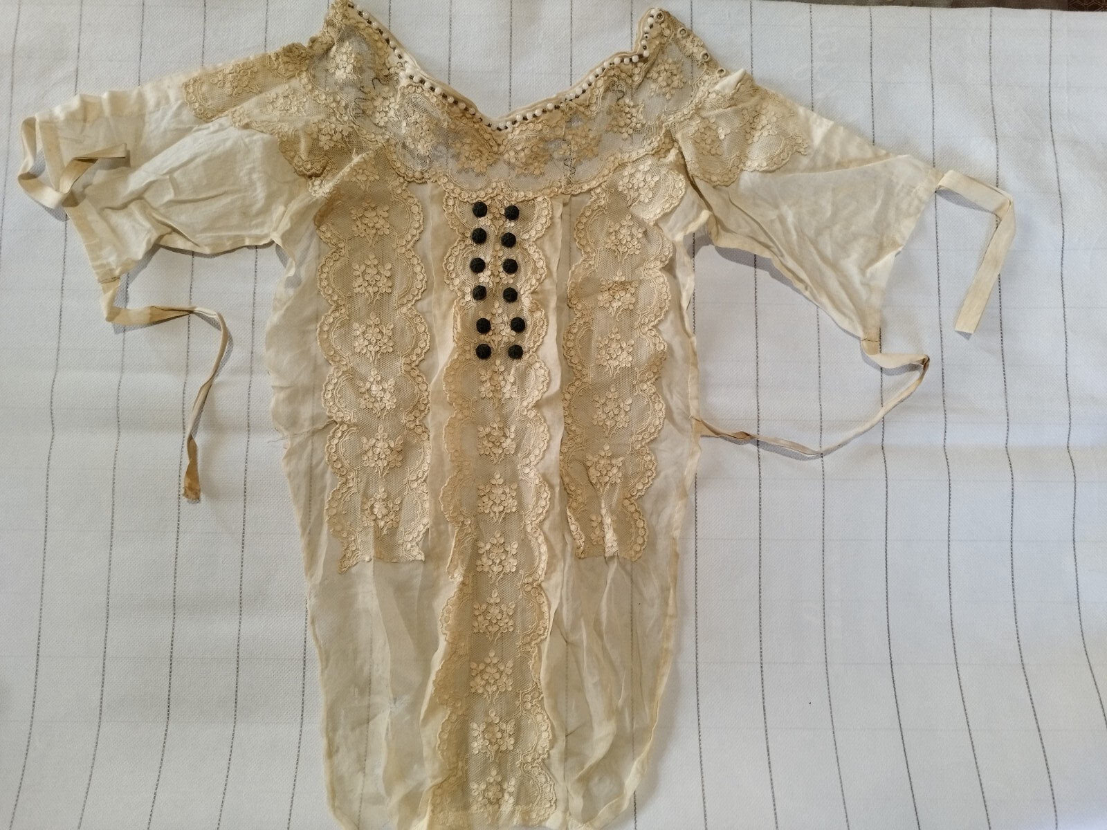 Baby cotton dress, retina, with beads, '800
