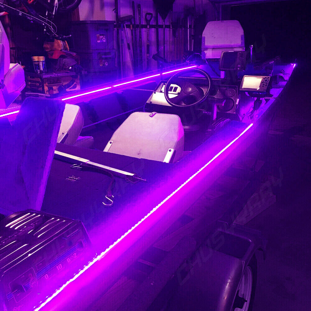 UV Black LED Strip Light Night Fishing UV Ultraviolet boat 12v fluorescent line
