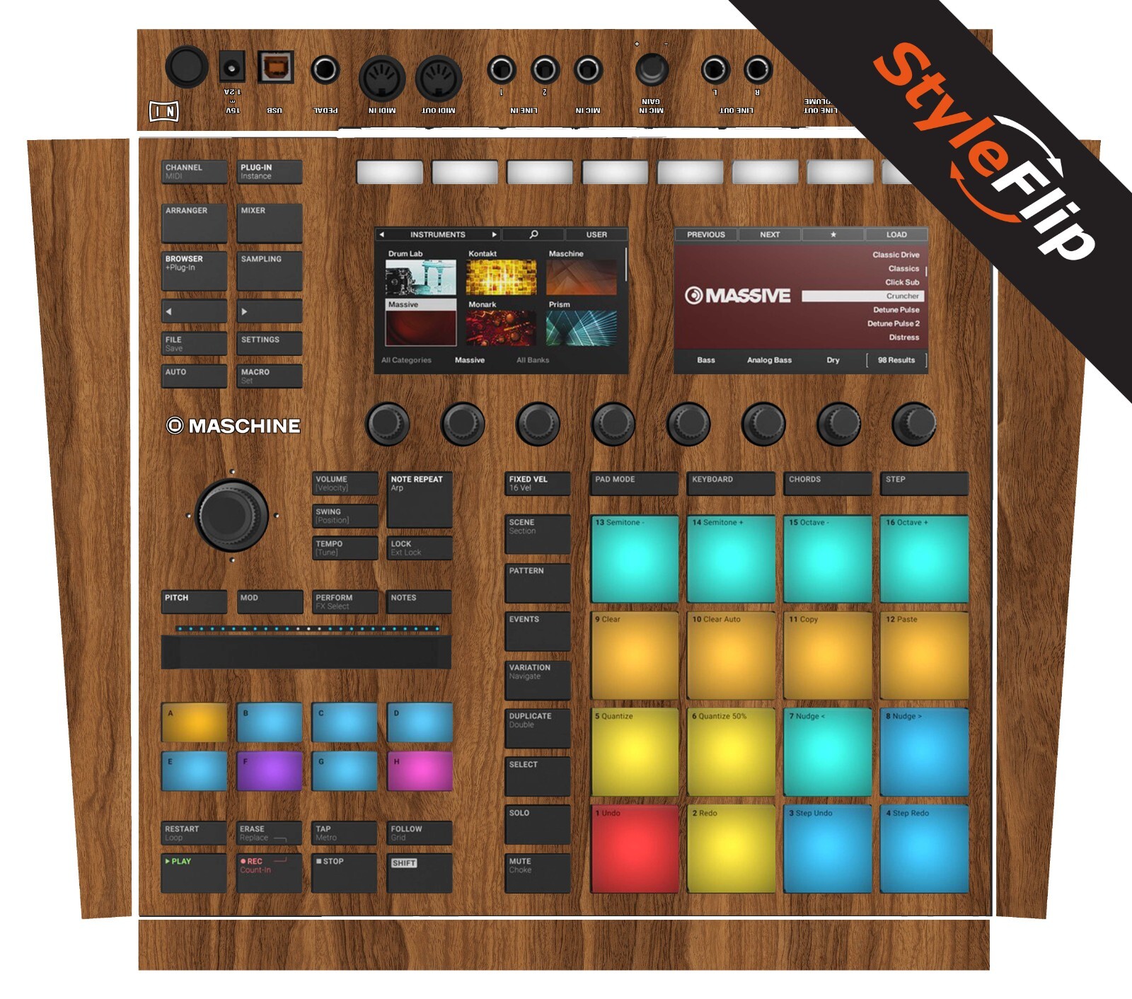Native Instruments Maschine MK3 | Wood #2 | Protective Decal | StyleFlip Skins