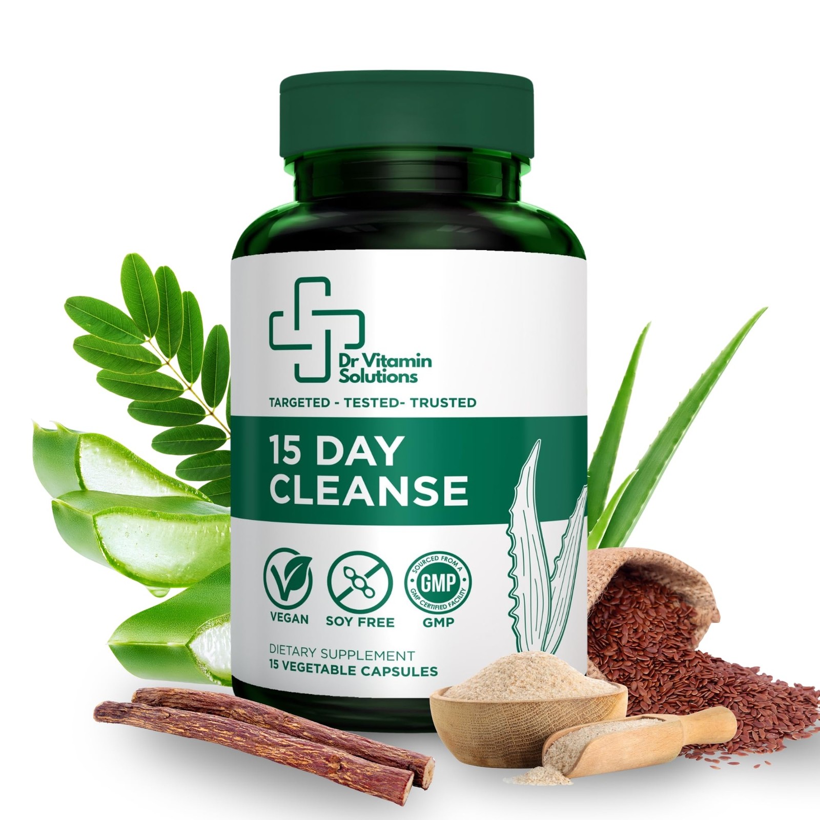 15 Day Colon Cleanse Detox Capsules for Bloating & Constipation Relief