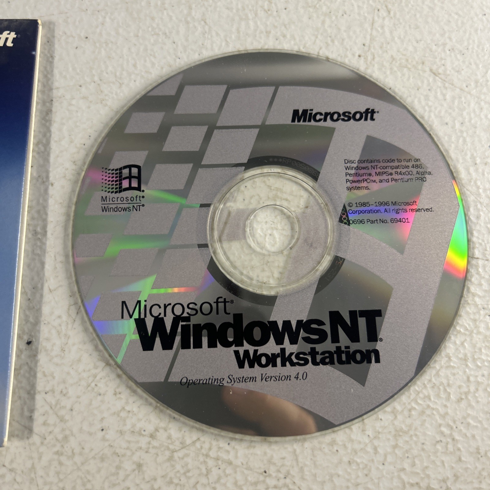 Microsoft Windows NT 4.0 Workstation Operating System CD OS 1998