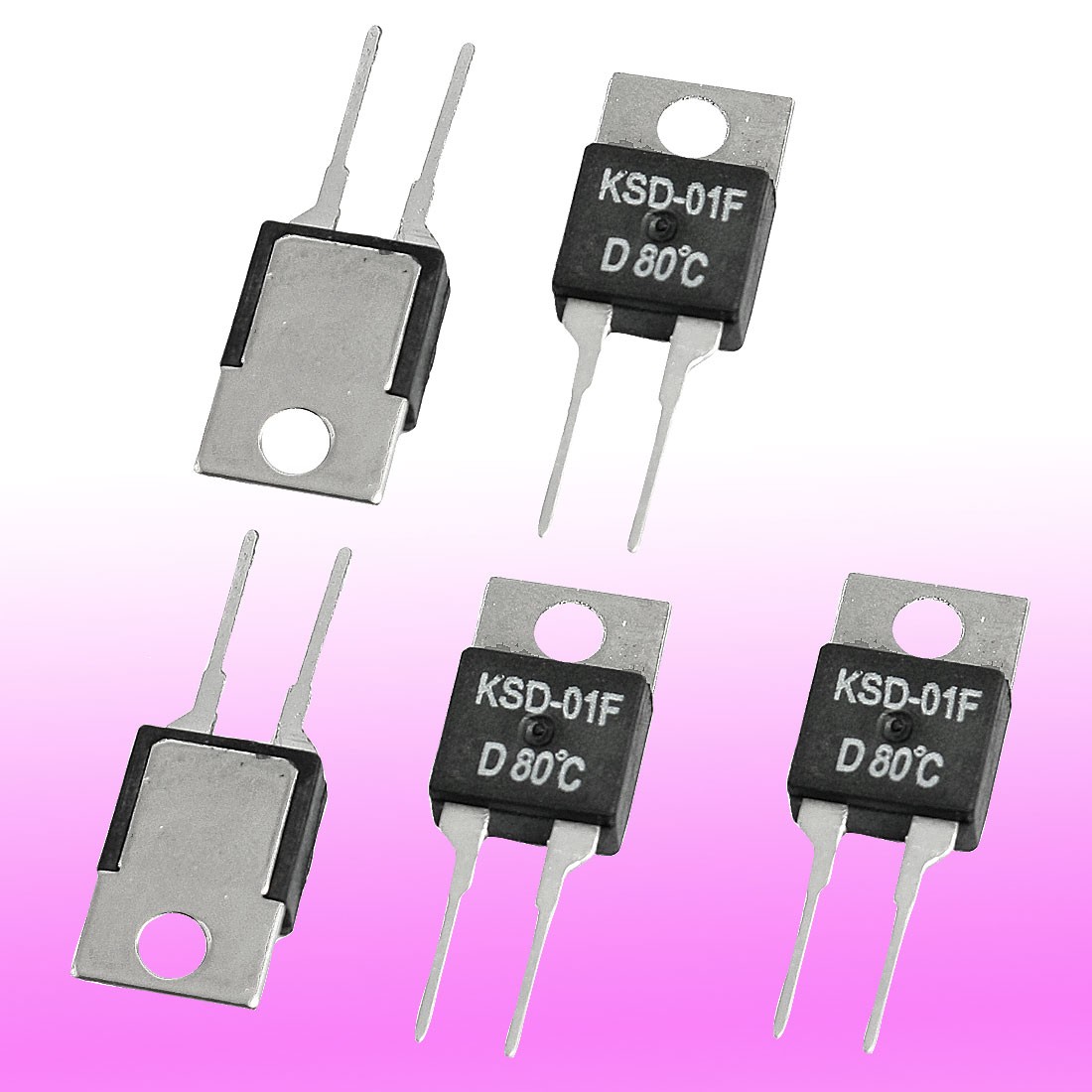 5 x KSD-01F 80 Celsius NC Temperature Switch Thermostat 1.5A 250VAC/ 24VDC