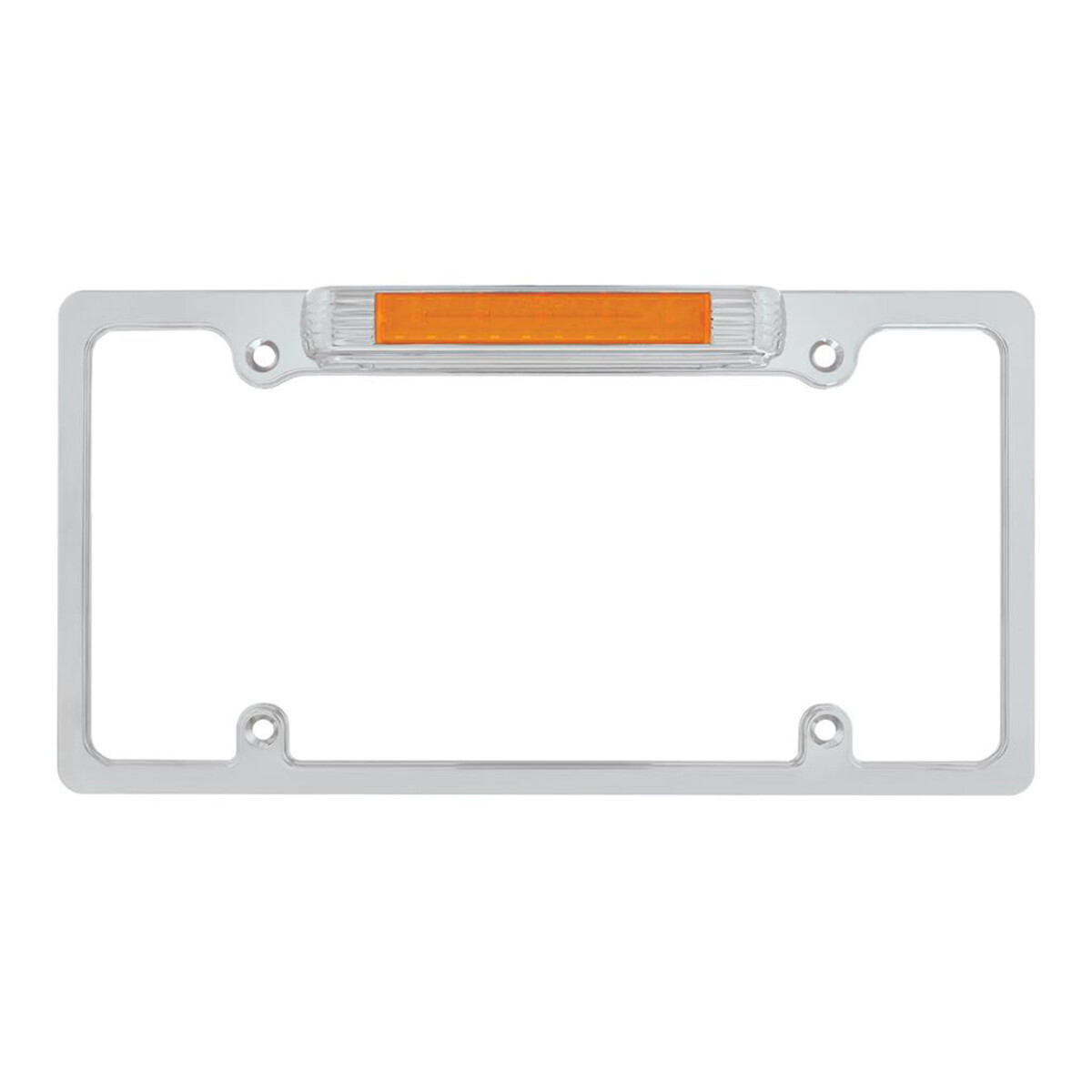 United Pacific Chrome License Plate Frame with Auxiliary Light – 1 Unit