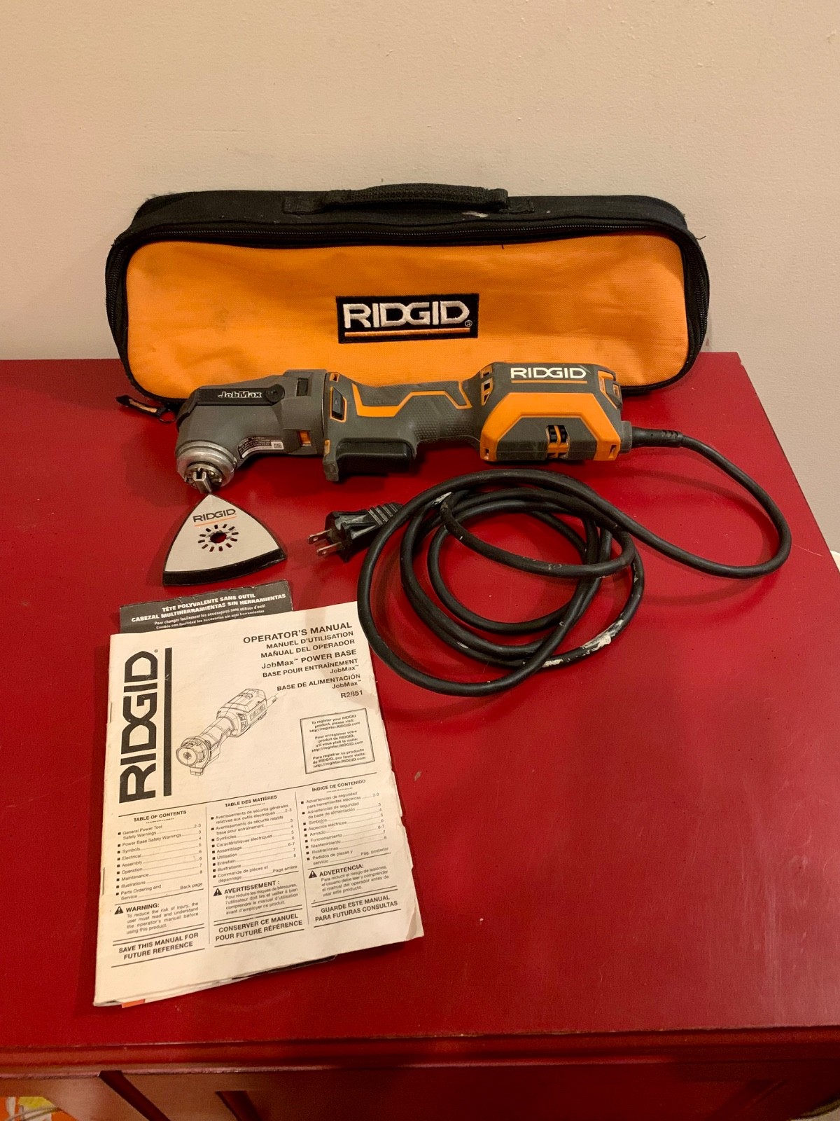 Ridgid JobMax Multi-Tool With Soft Zip-Up Case