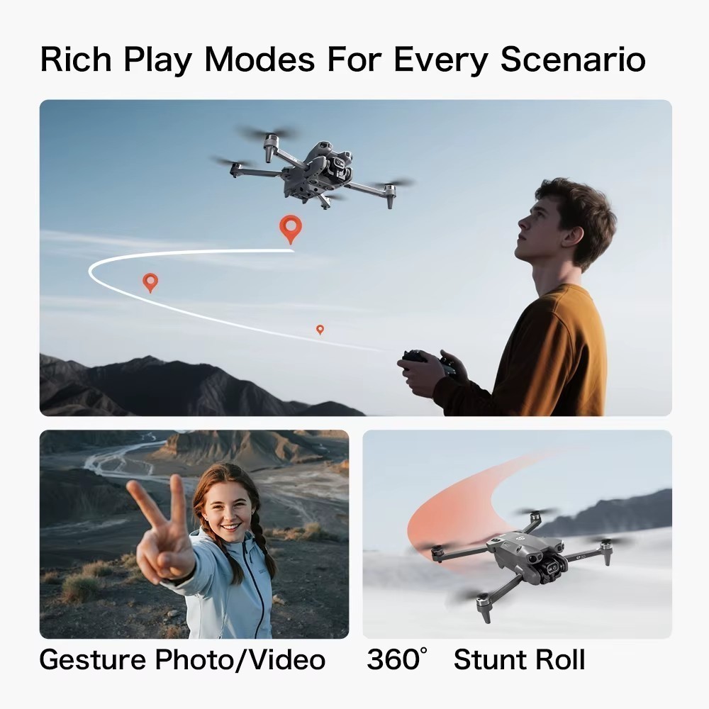 GT50 Brushless Drone 8K Dual Camera 4.3" Screen Obstacle Avoidance RC Quadcopter