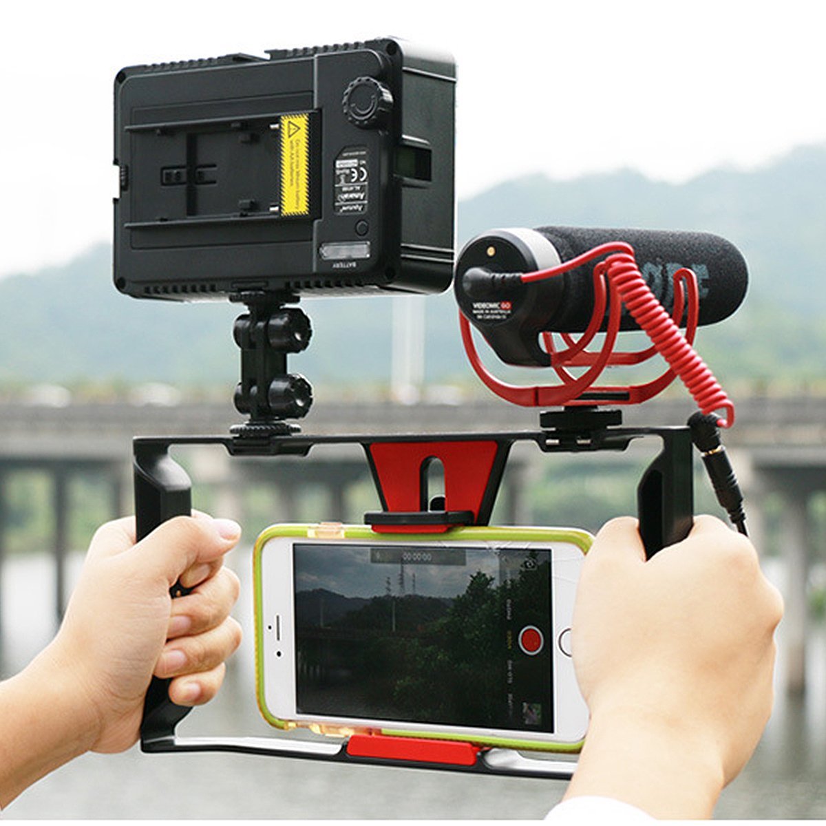 Cell Phone Video Shoting Cage Stabilizer for iPhone X 8 7 6 Plus Samsung GALAXY