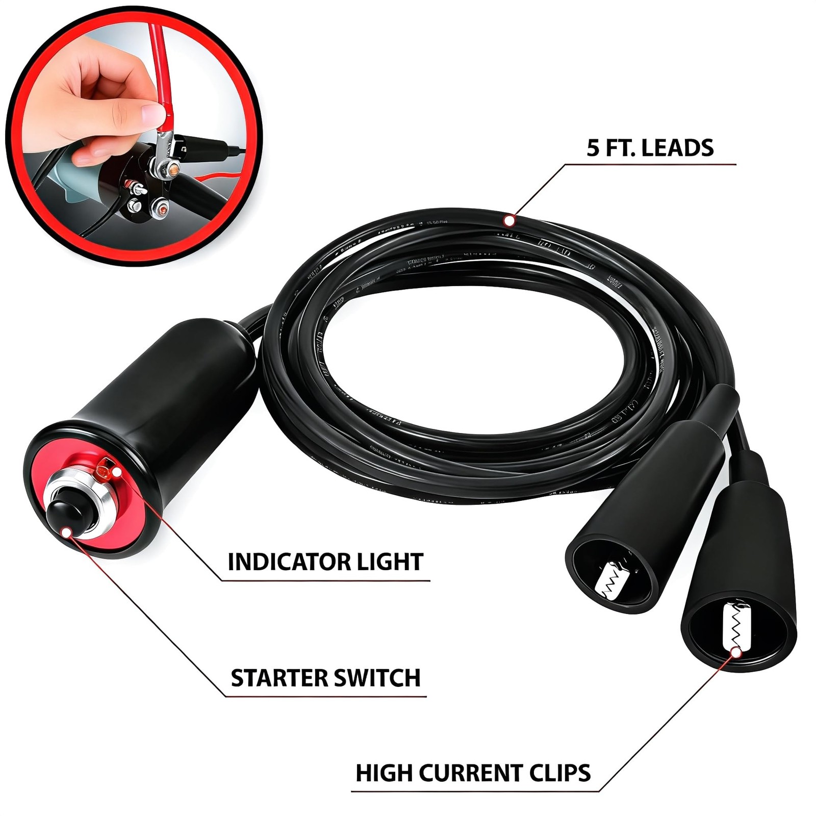 VCC 2-in-1 Engine Remote Starter Switch & Ignition Spark Tester Black Kit 1