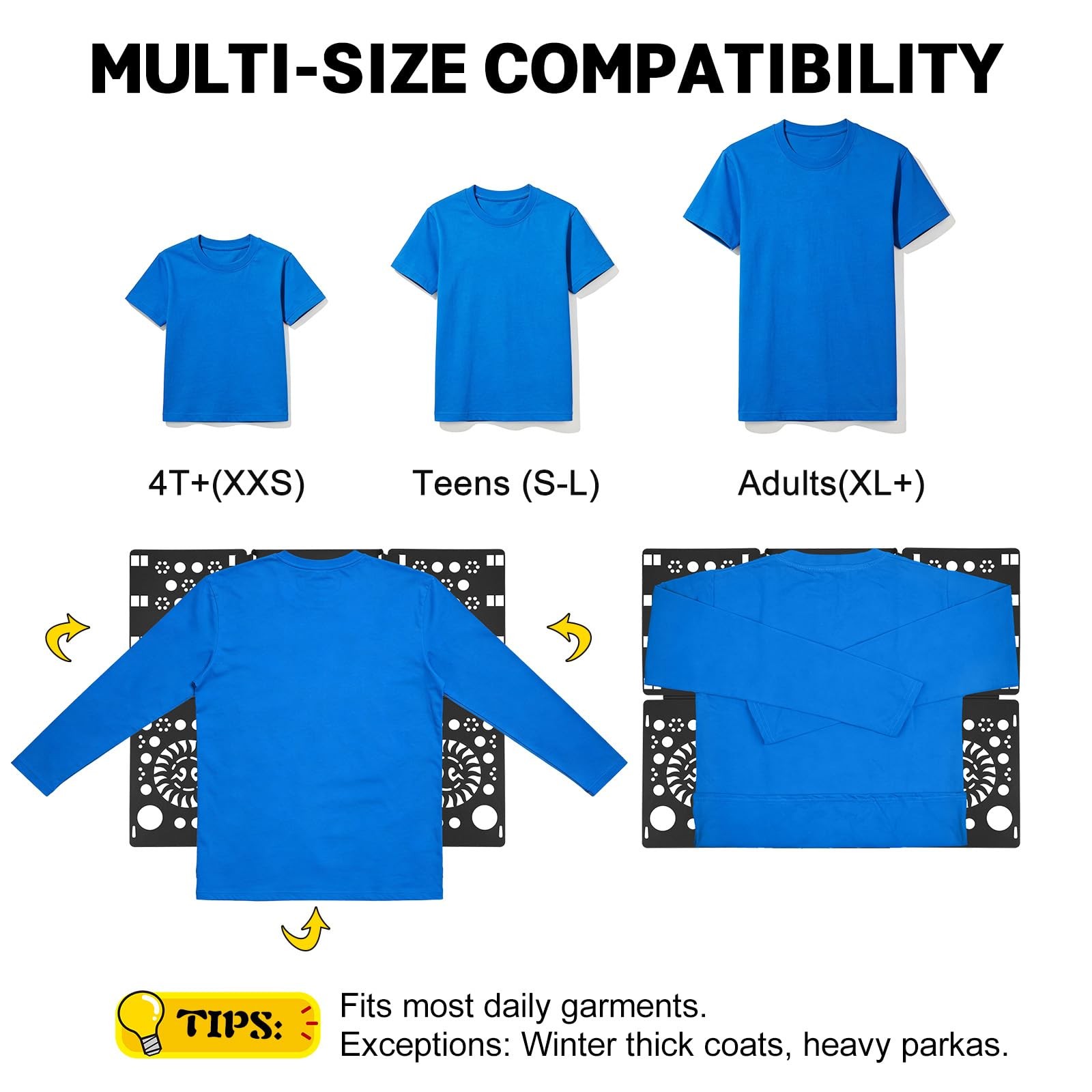 Version 3 Shirt Folding Board T Shirt Clothes Folder Durable Plastic Laundry ...