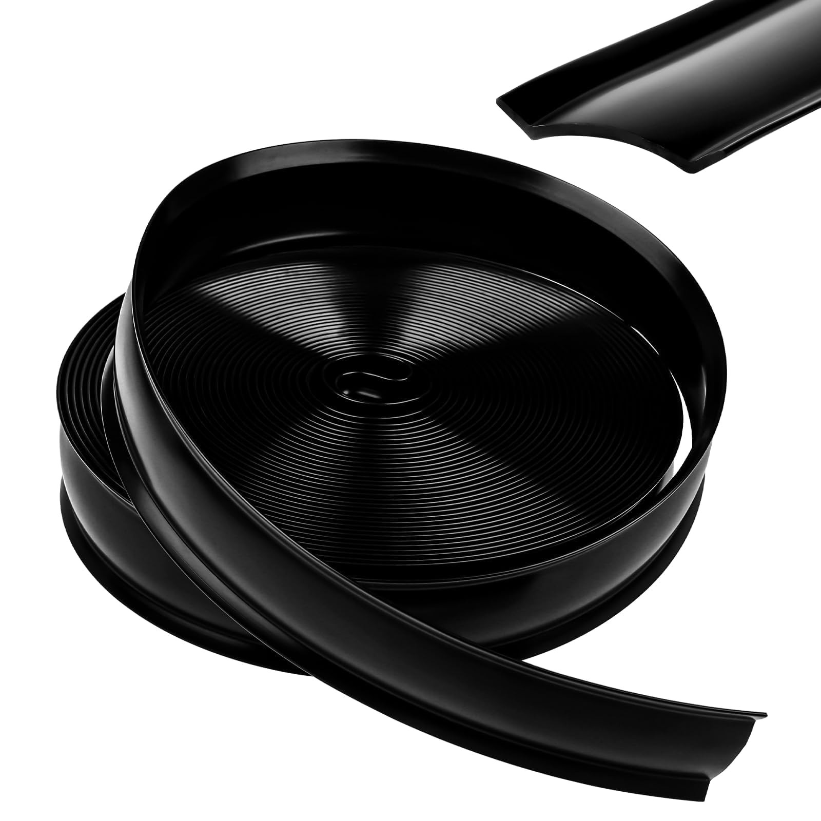 1" RV Vinyl Trim Molding Insert, 100 FT Black Camper Exterior Screw Cover Tri...