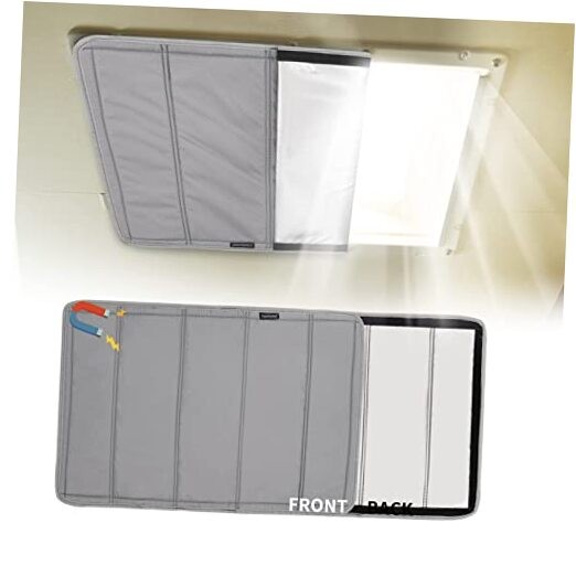 Magnetic RV Skylight Shade 16"x25", Foldable RV Window Shade (16" x 25") Grey
