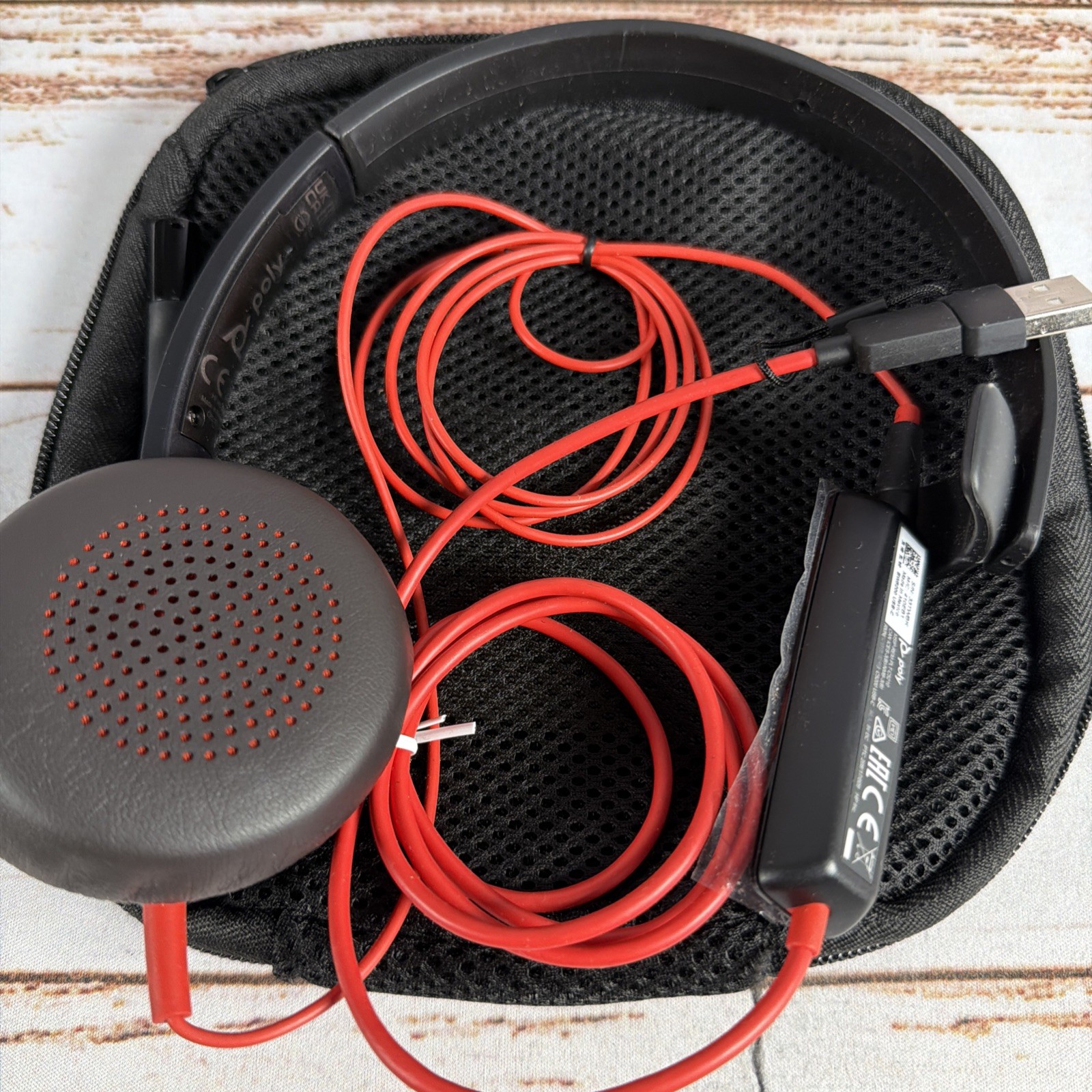 Plantronics Poly Blackwire C5220 Wired Stereo Headset USB-A With Case