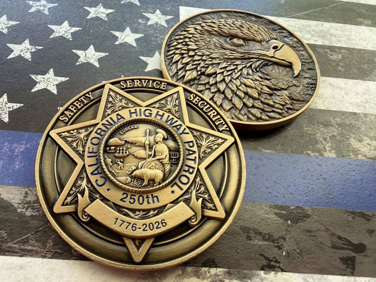 CHP 250th Eagle Head Challenge Coin