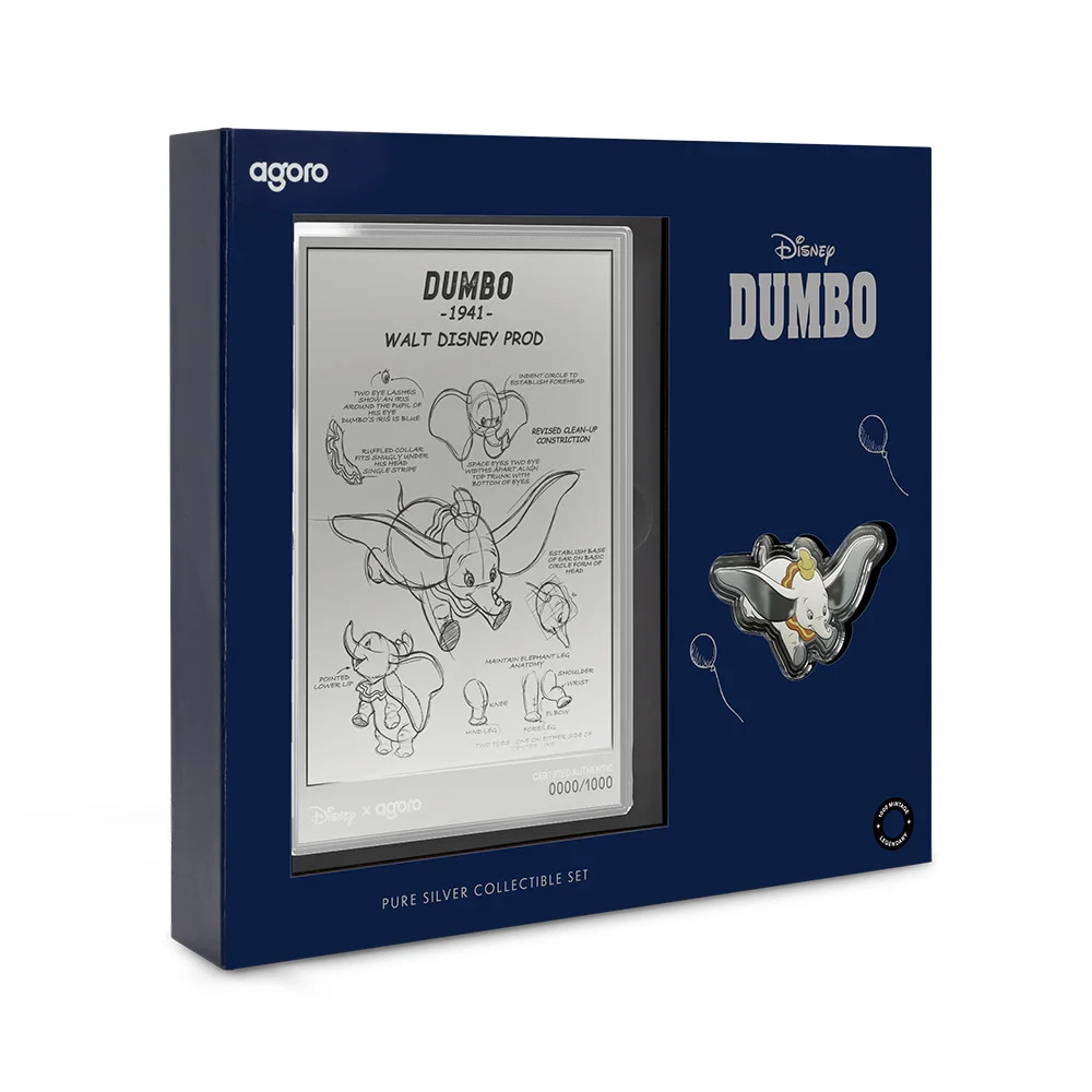 2026 Agoro Niue Disney Dumbo Collectible 3/4 oz Silver Coin + 5 g Silver Foil