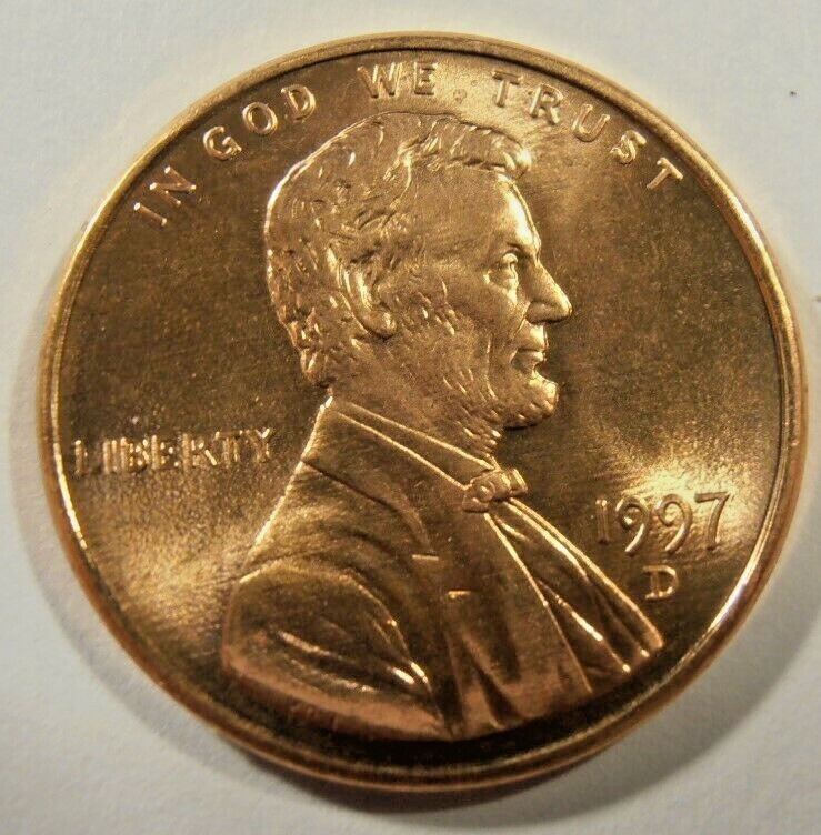 1997 D Lincoln Cent - BU selected from a nice roll